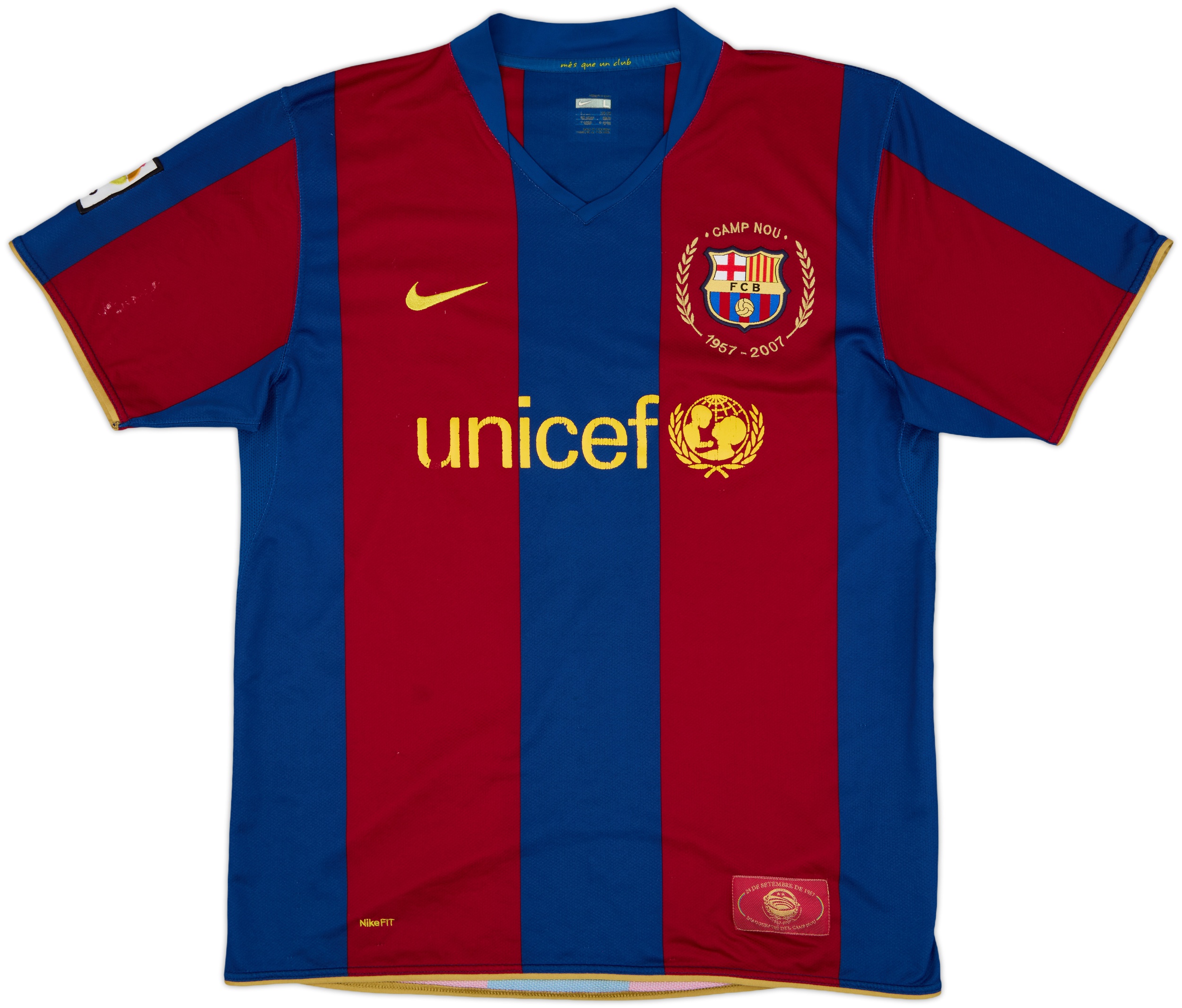 2007-08 Barcelona Home Shirt - 5/10 - (L)