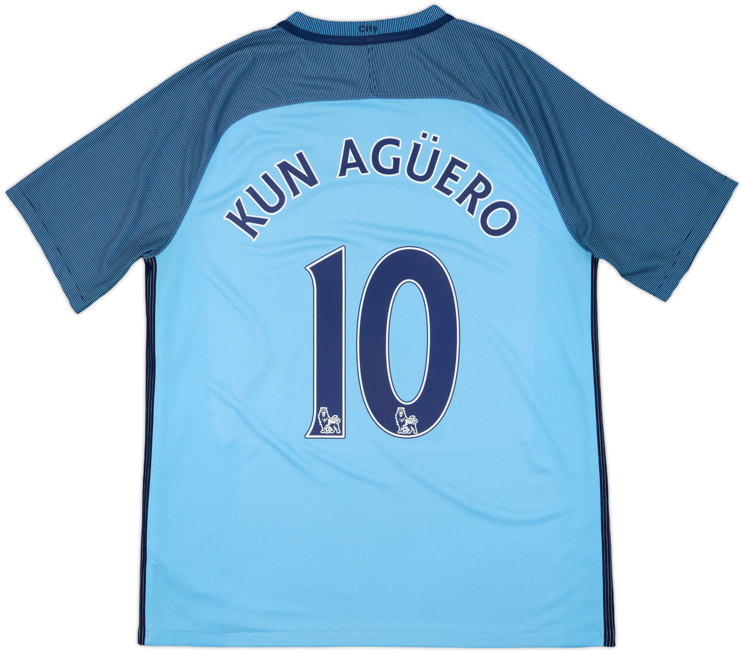 2016-17 Manchester City Home Shirt Kun Aguero #10 - 8/10 - (L)