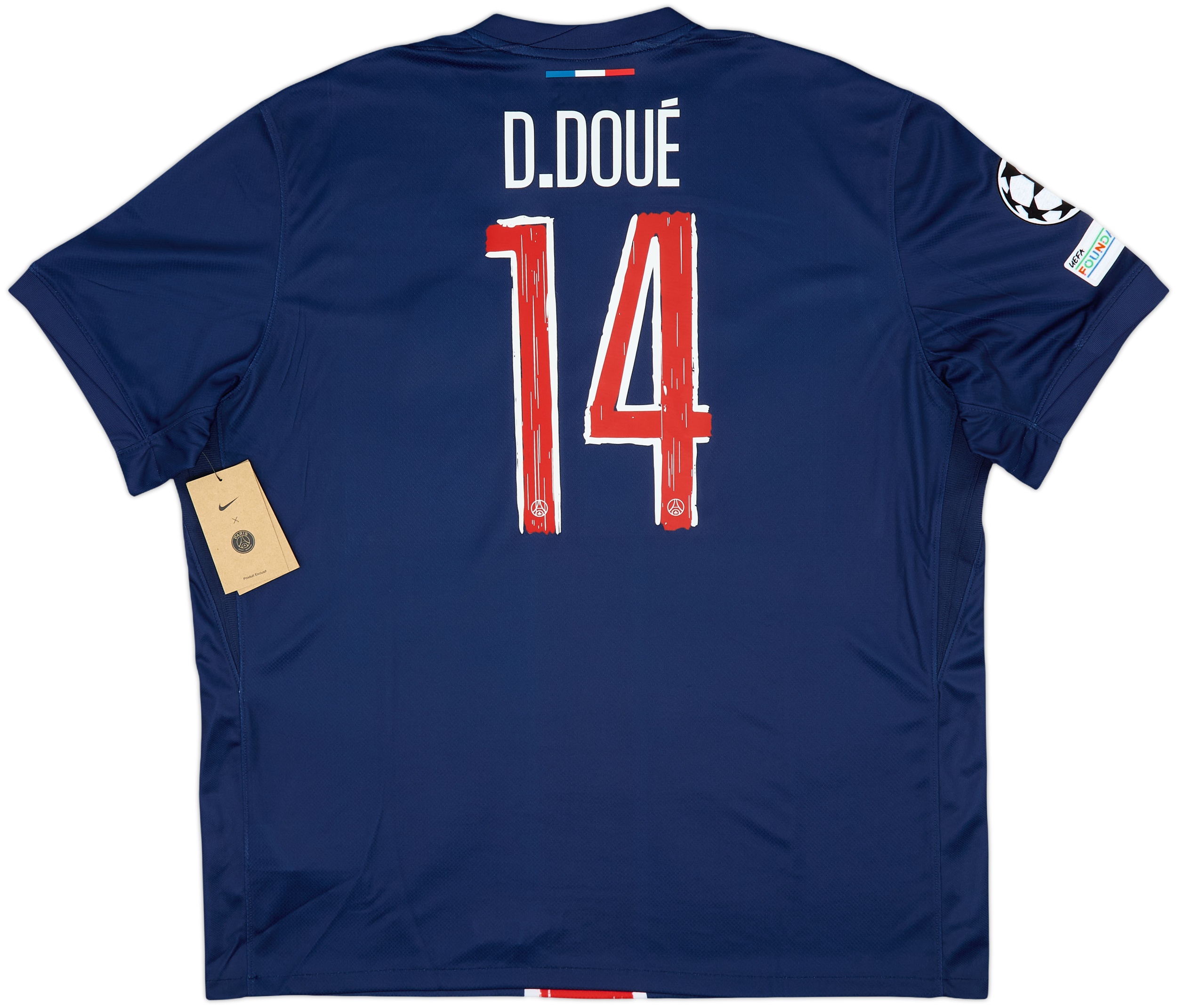 2024-25 Paris Saint-Germain 'Final Munich' Home Shirt D.Doue #14 (XXL)