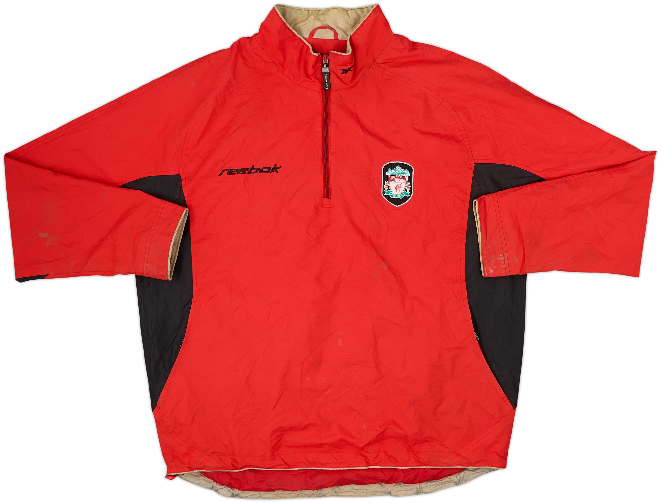 2003-04 Liverpool Reebok 1/4 Zip Training Top - 6/10 - (L)