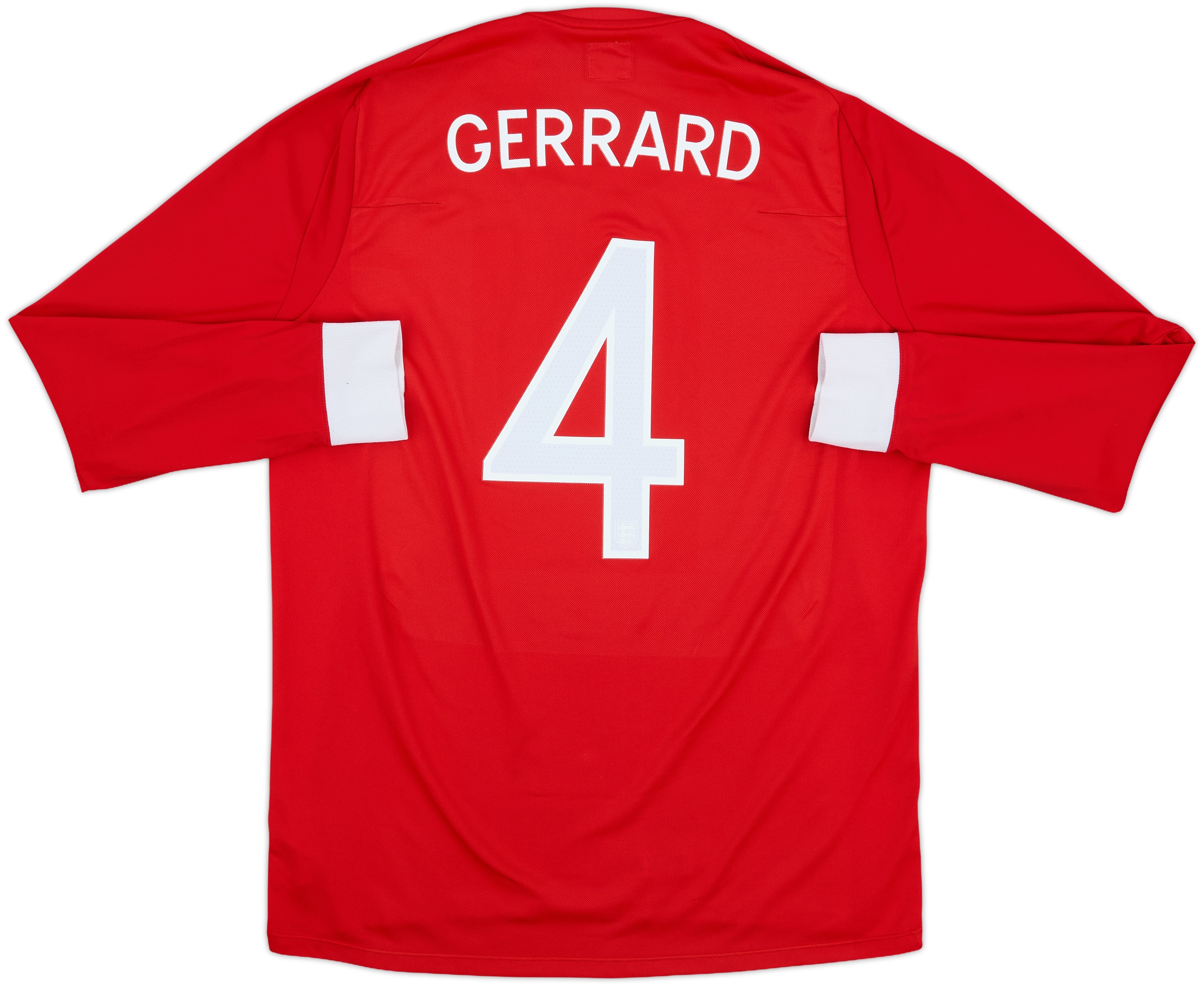 2010-11 England Away L/S Shirt Gerrard #4 - 8/10 - (L)