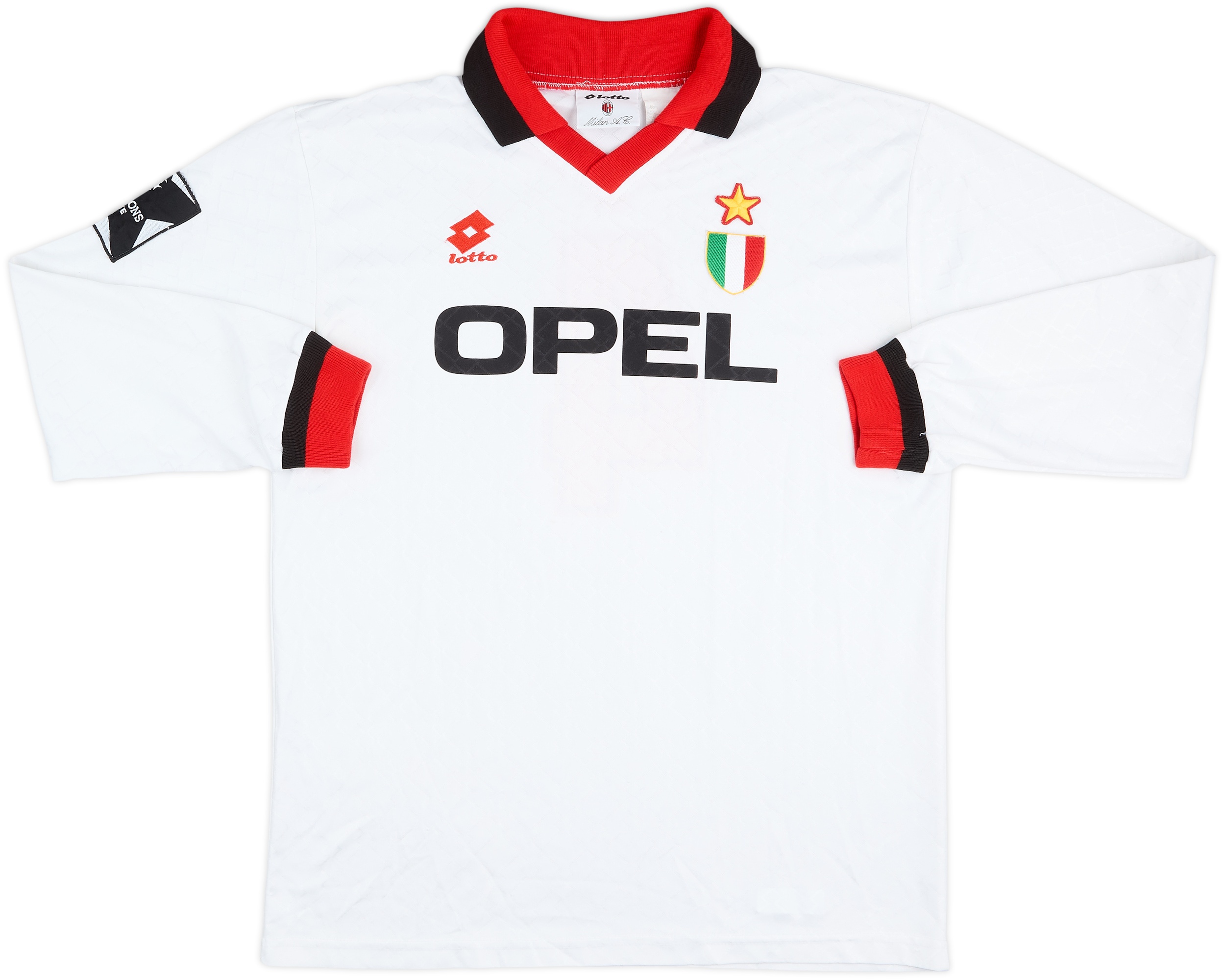 1994-95 AC Milan Match Issue Champions League Away L/S Shirt #4