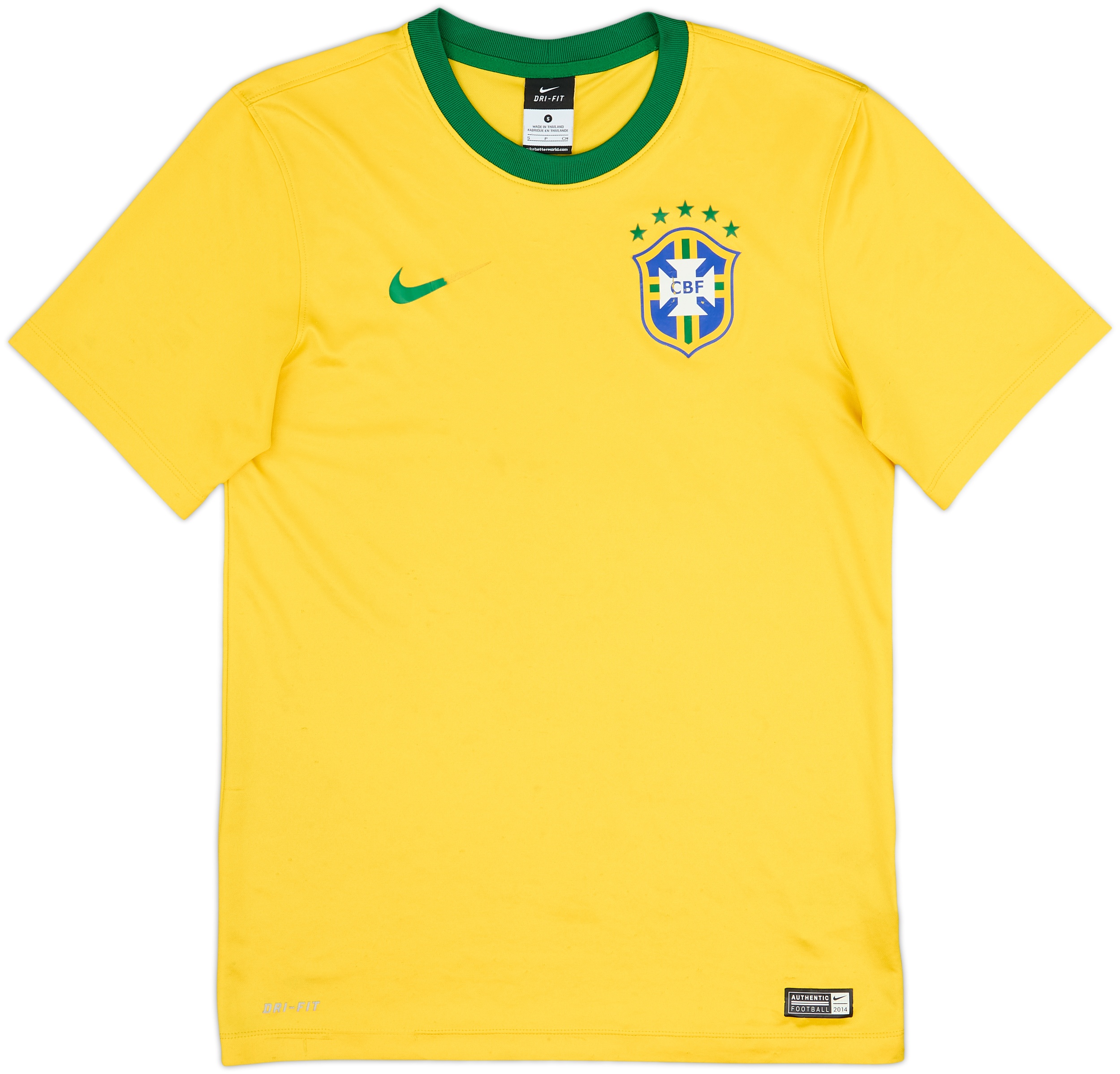 2014-15 Brazil Basic Home Shirt - 3/10 - (S)