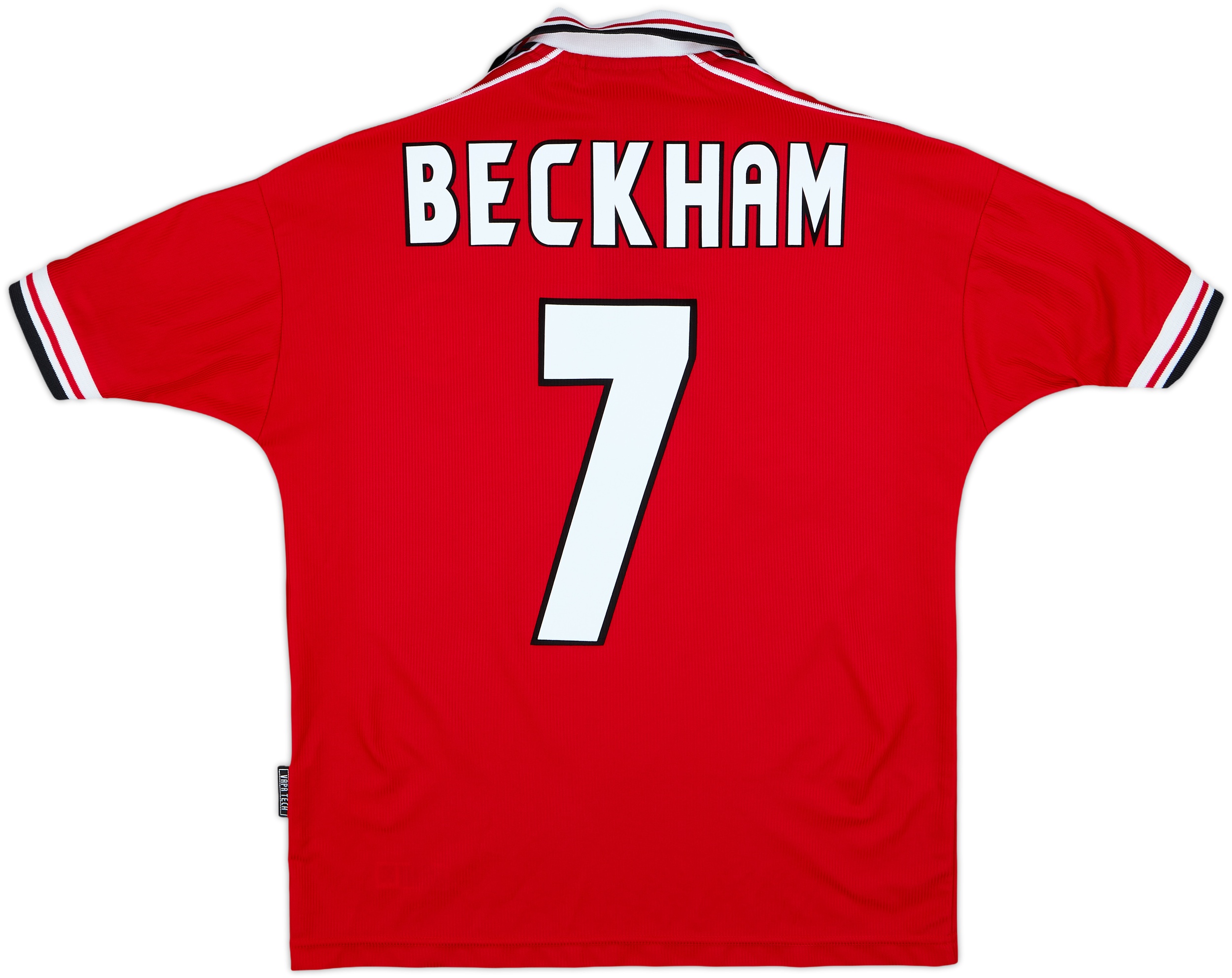 1998-00 Manchester United Home Shirt Beckham #7 - 8/10 - (Y)