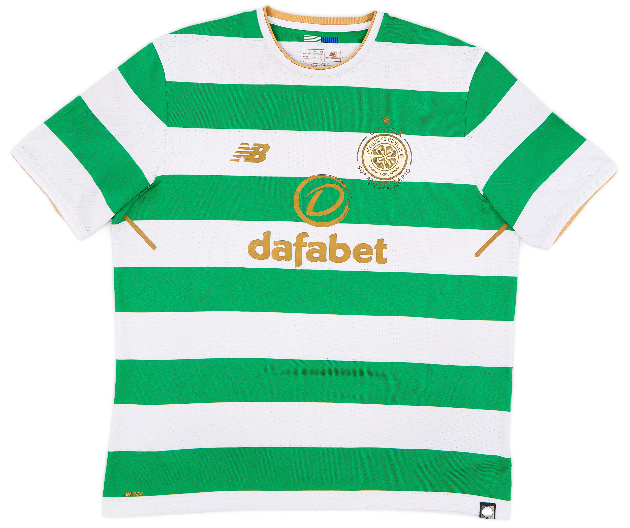 2017-18 Celtic 'Lisbon Lions 50th Anniversary' Home Shirt - 6/10 - (XL)