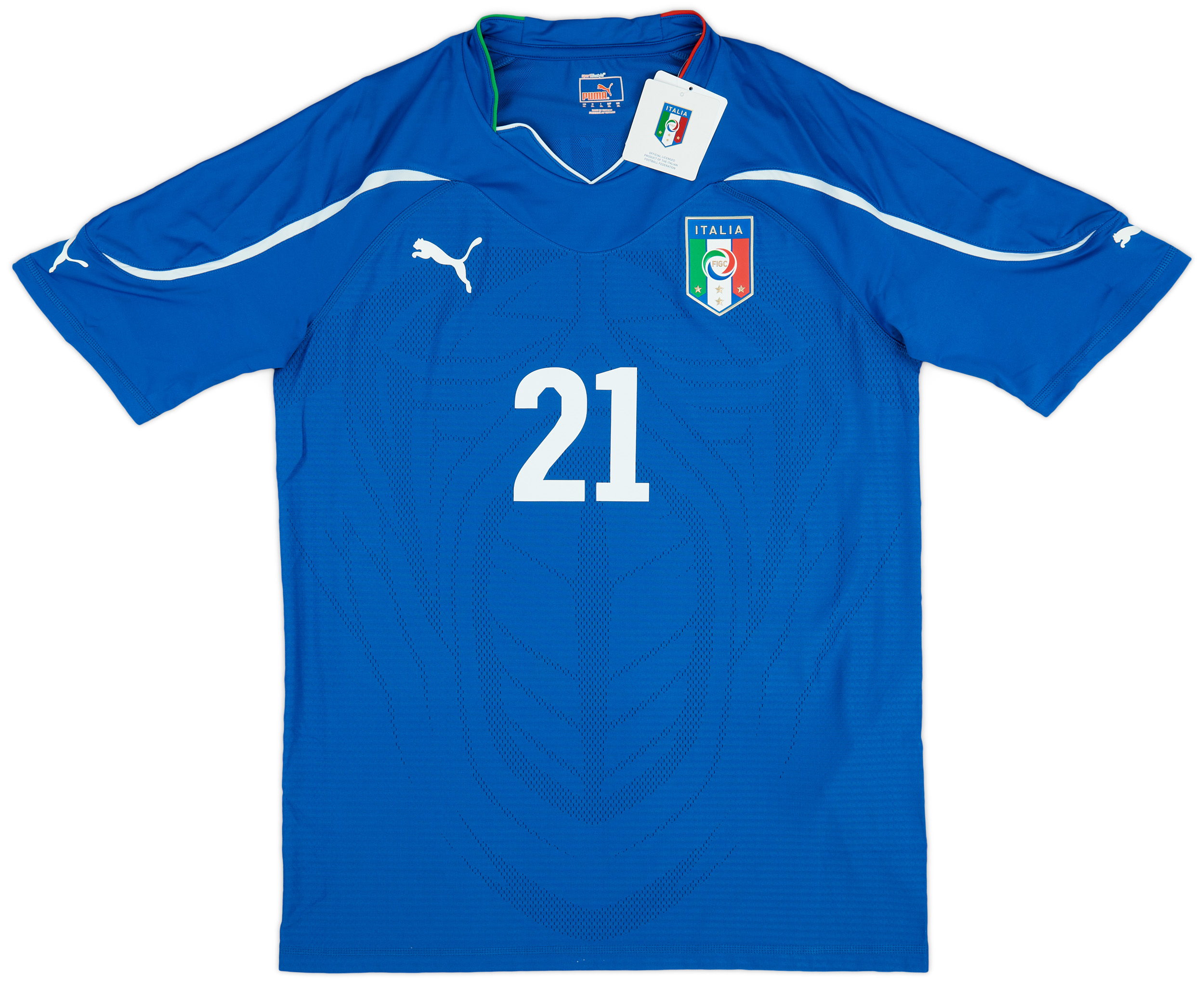 PUMA イタリア代表 2010  No.21 Pirlo 2010-12 Italy Home Shirt Pirlo #21 - (XL)