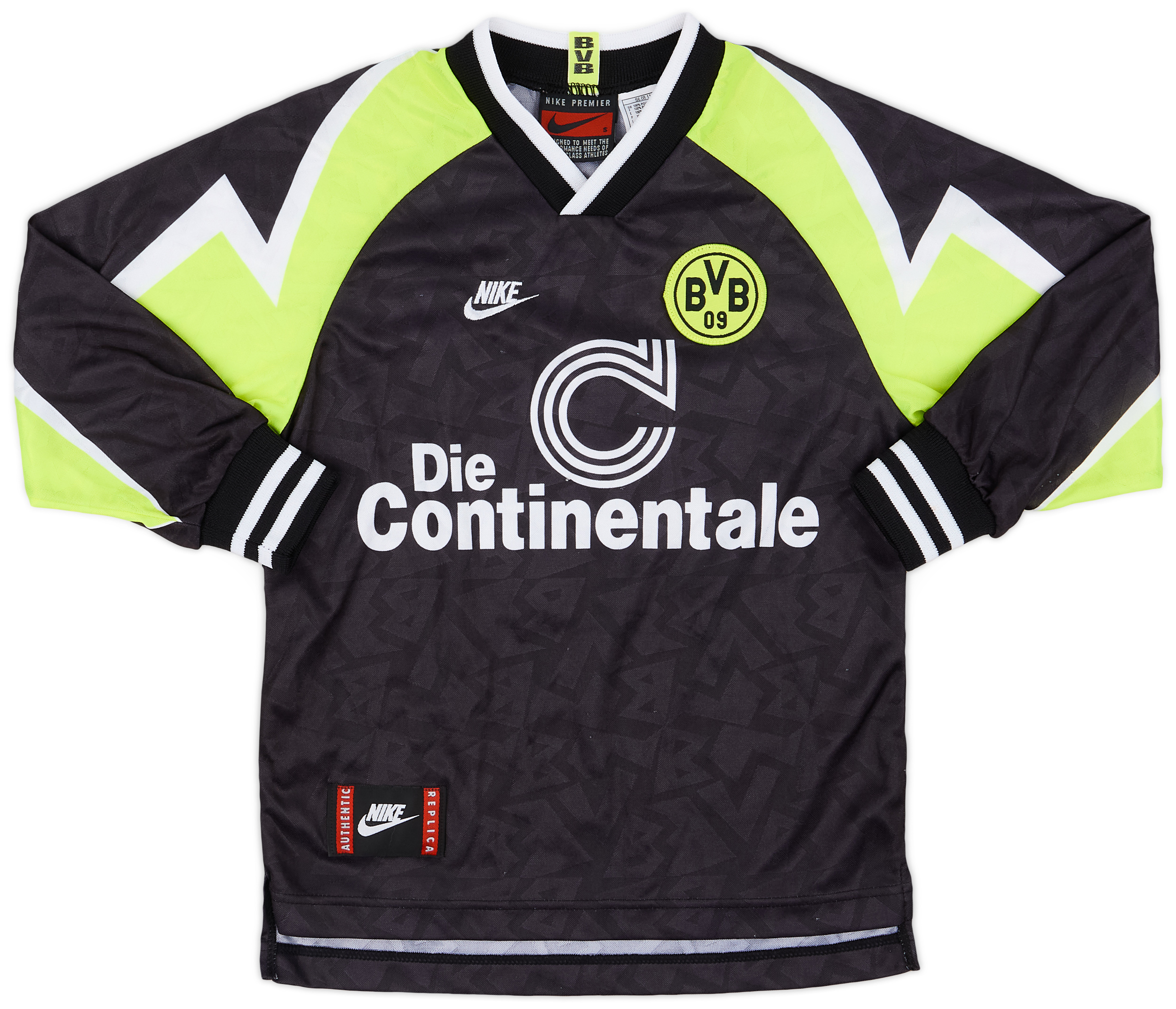 NIKE Borussia Dortmund 1995/96 サッカーシャツ Borussia Dortmund Deutscher Meister Home Football Shirt 1995