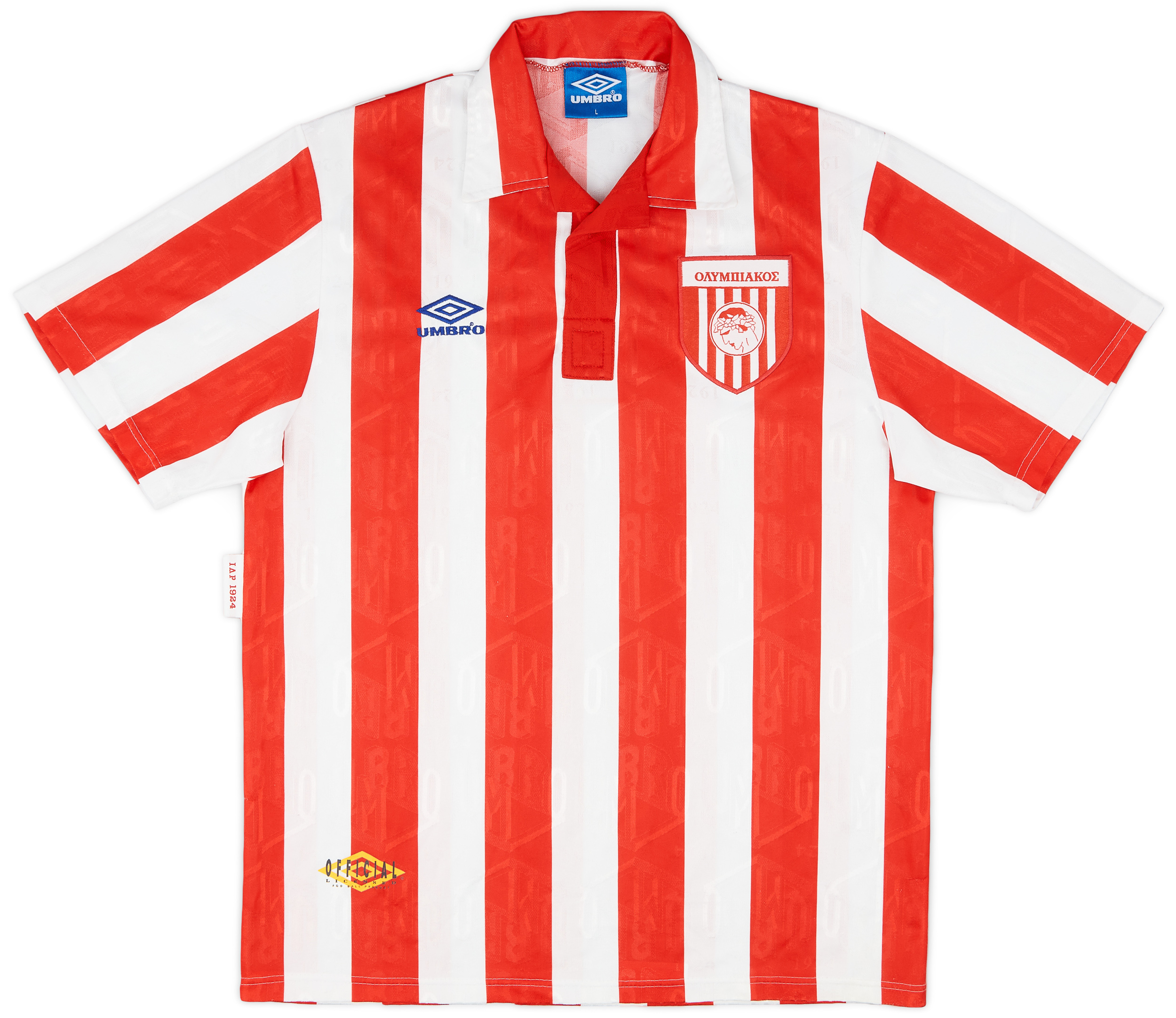 1992-93 Olympiakos Home Shirt - 10/10 - (L)