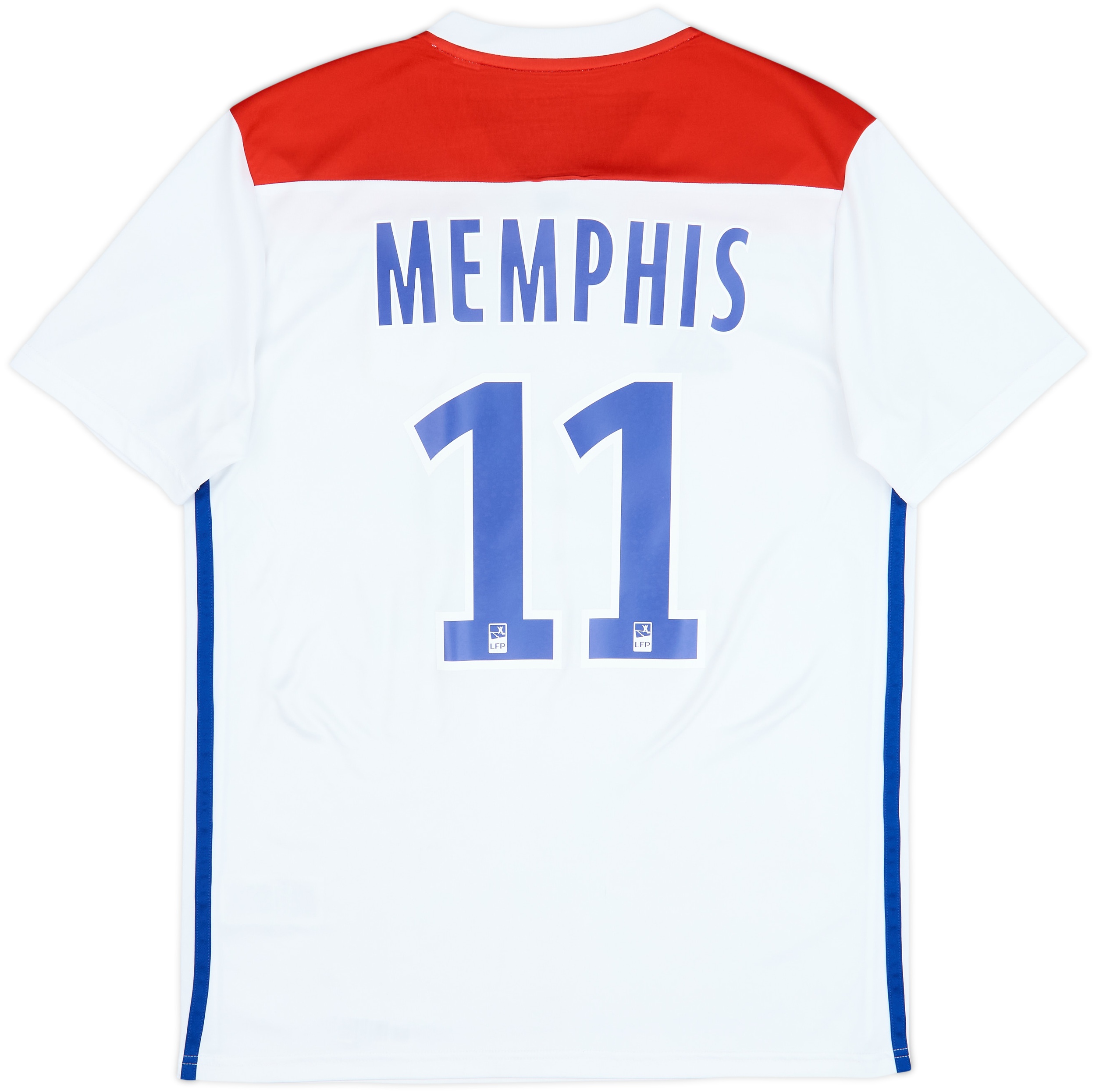 Kit Flocage Officiel Olympique Lyonnais - Memphis, 2017/2018, Domicile LDC, Rouge
