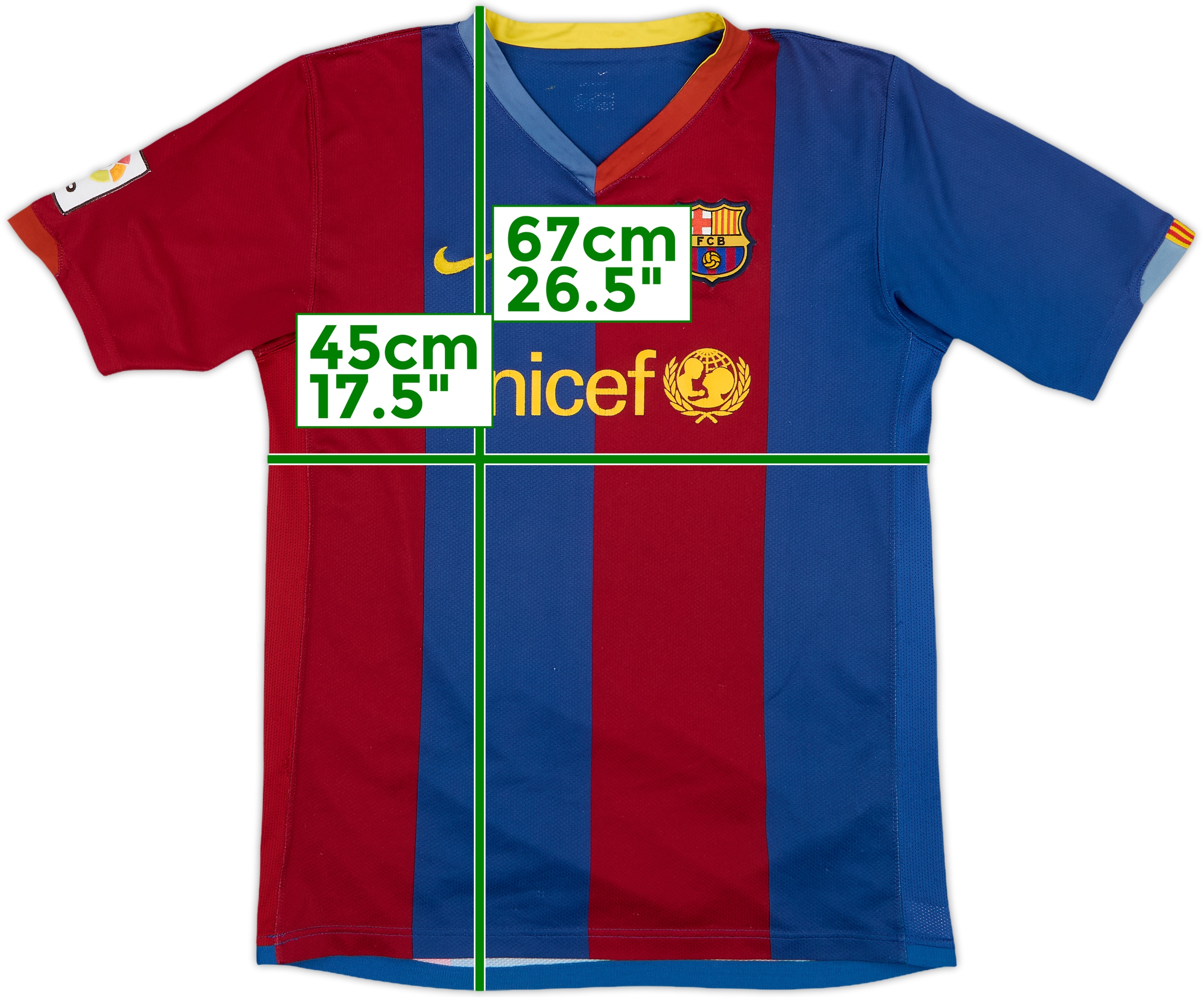 【美品】 2006-07 (XL.Boys) - 6/10 - Shirt Home Barcelona ウェア