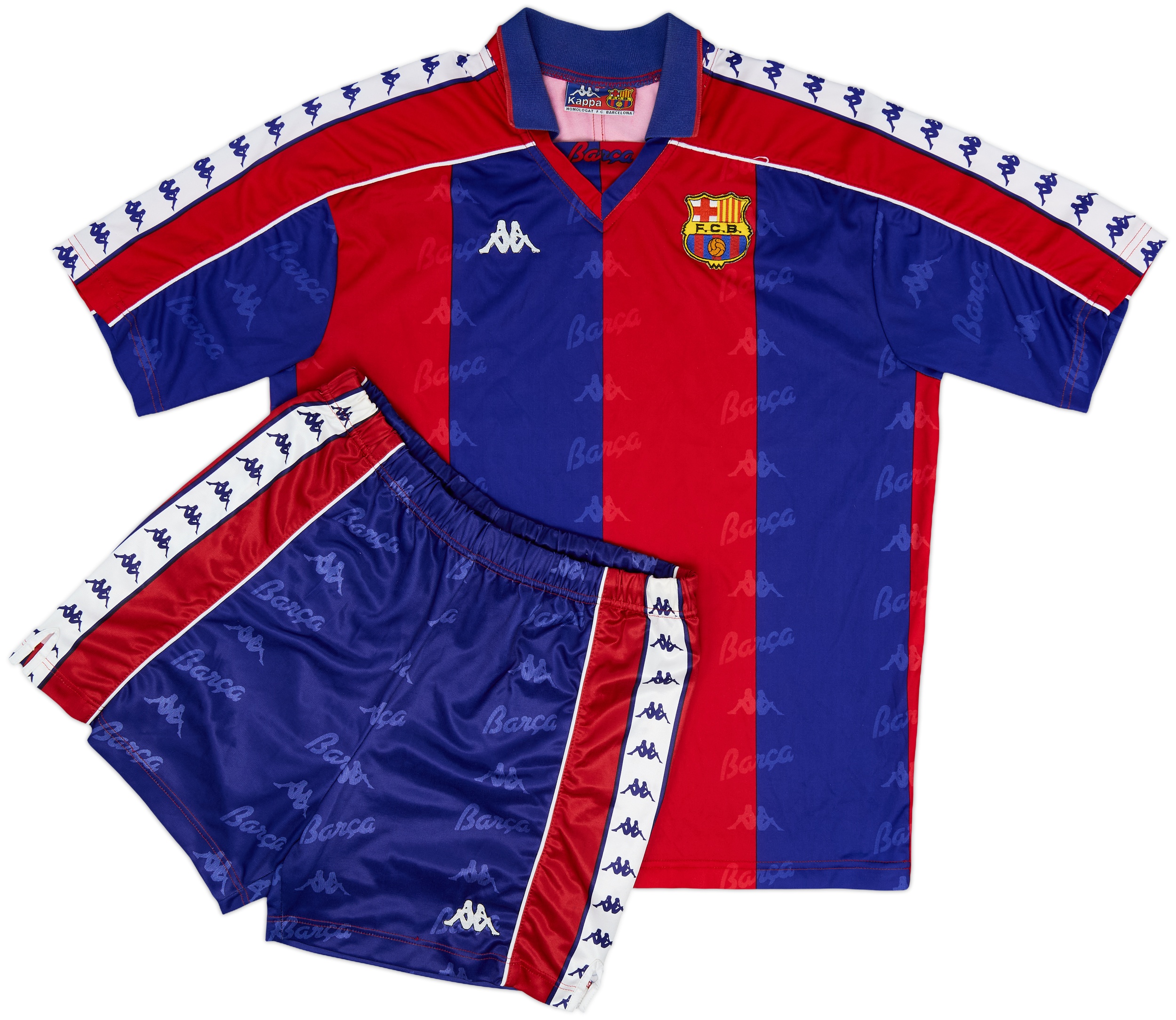 1992-95 Barcelona Home Shirt & Shorts - 8/10 - (L)
