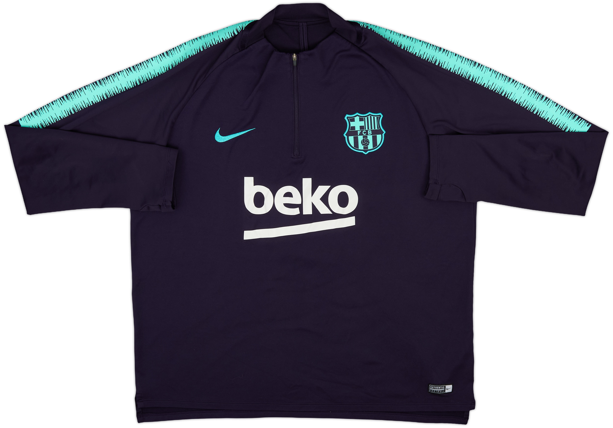 2019-20 Barcelona Nike 1/4 Zip Drill Top - 8/10 - (XL)