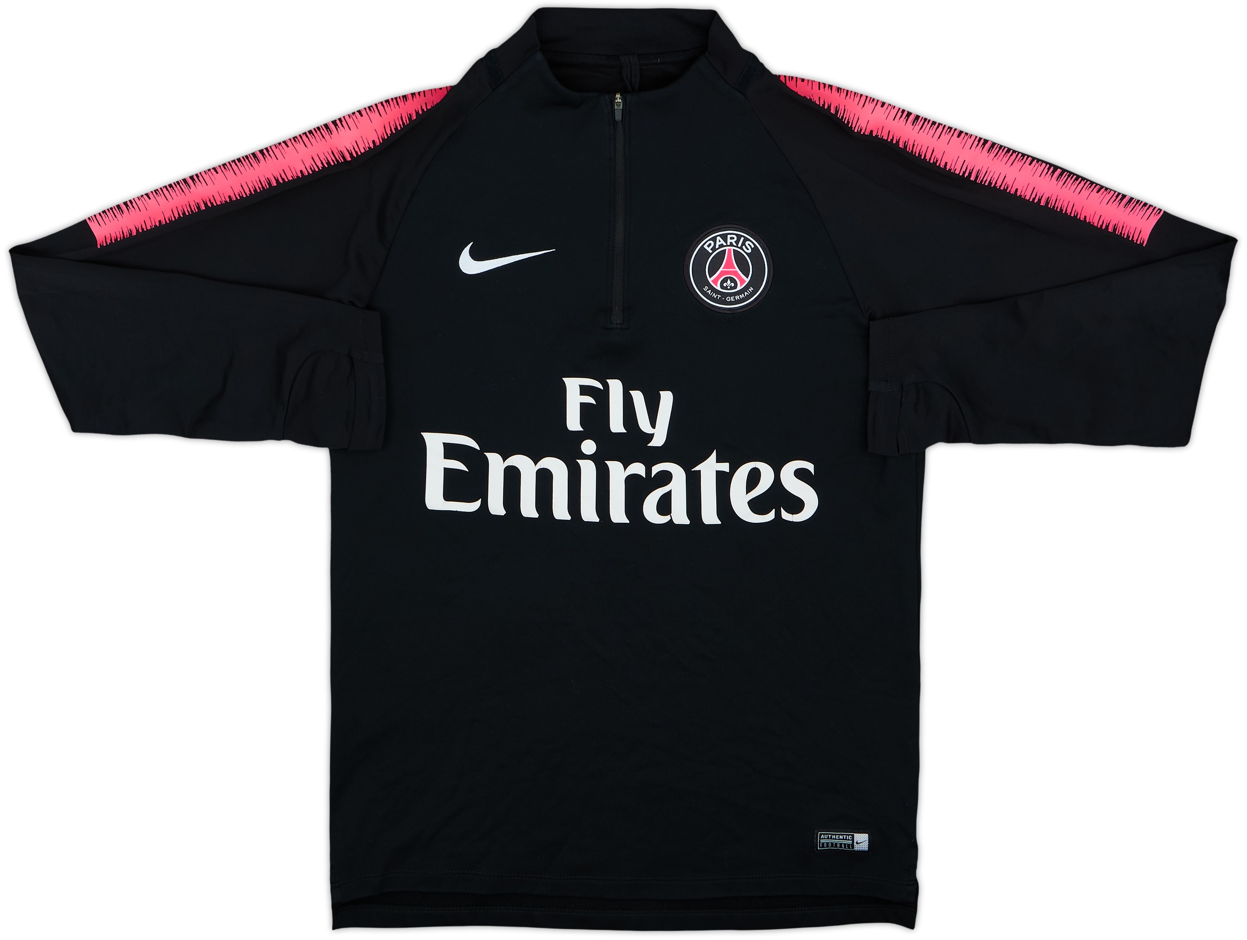 2018-19 Paris Saint-Germain Nike 1/4 Zip Drill Top - 6/10 - (S)