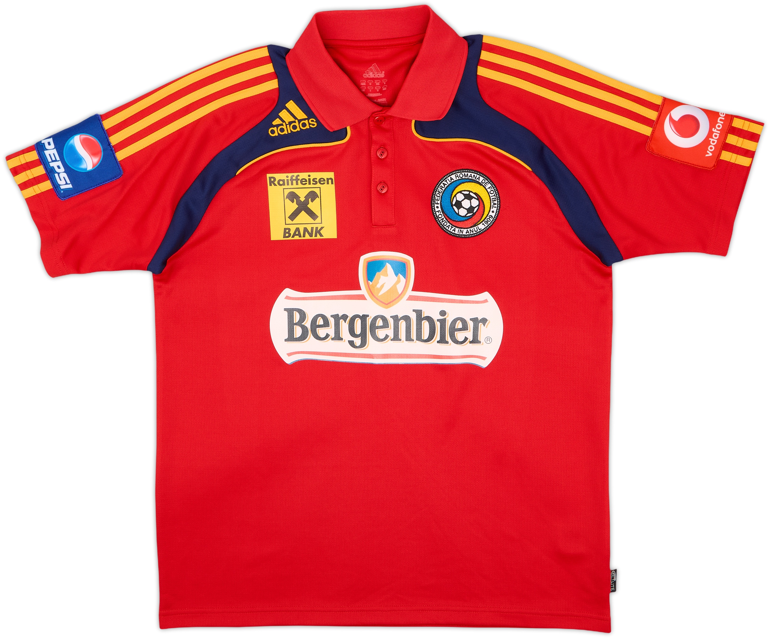 2007-08 Romania Player Issue adidas Polo Shirt - 8/10 - (M/L)