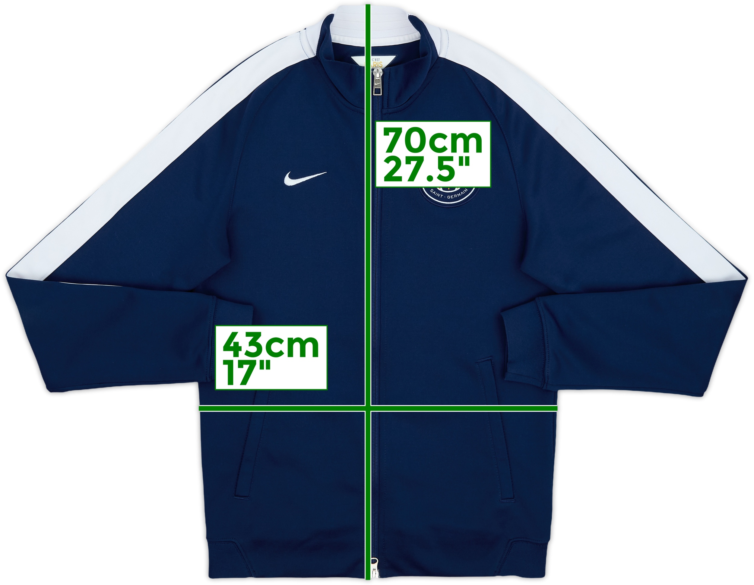 Nike Paris Saint-Germain ジャージ L 2013-14 Paris Saint-Germain Nike Track Jacket - 6/10 - (L)