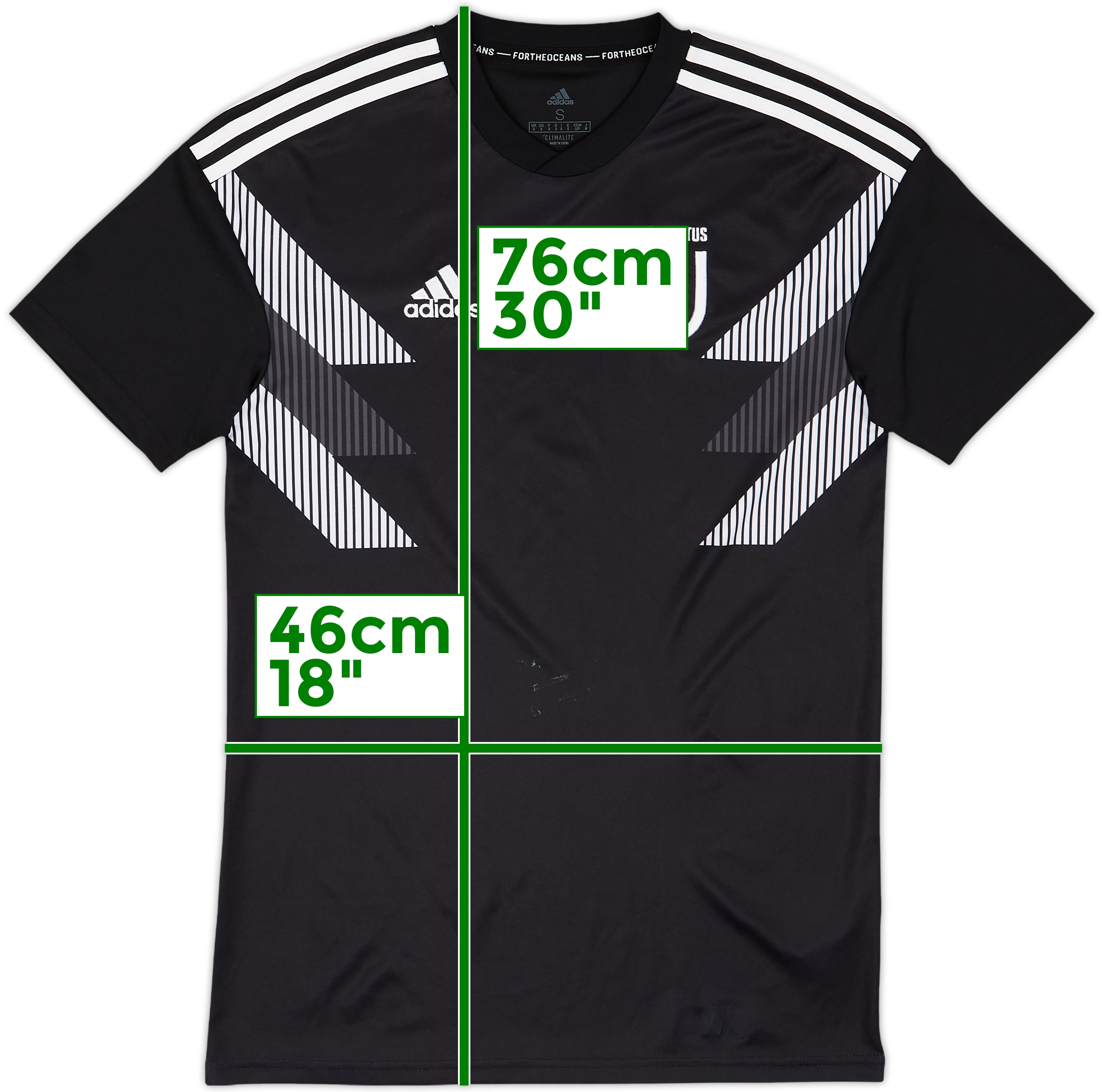 Juventus サッカージャージ 黒白ストライプ 190525534348-