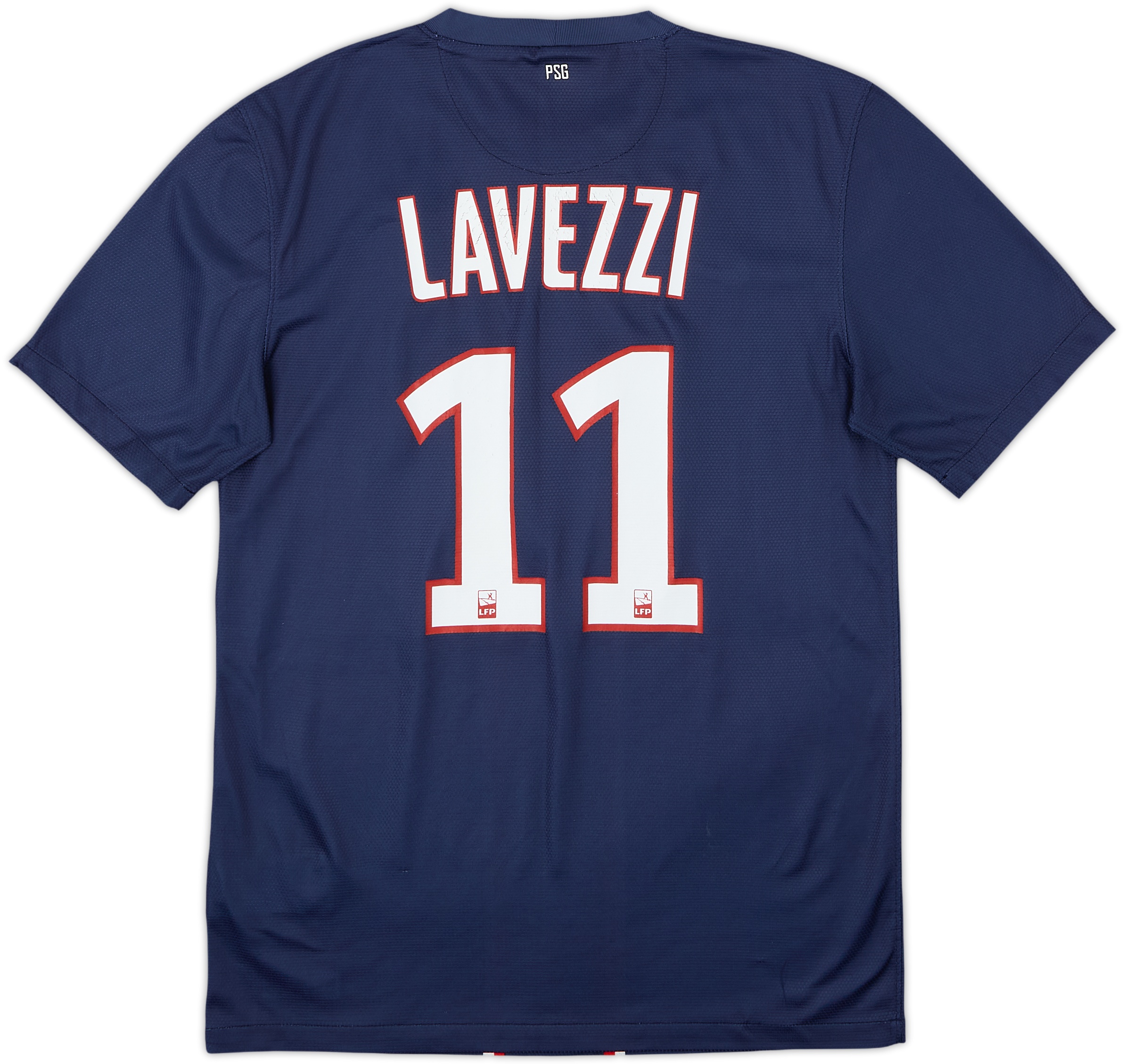 2012-13 Paris Saint-Germain Home Shirt Lavezzi #11 - 6/10 - (S)