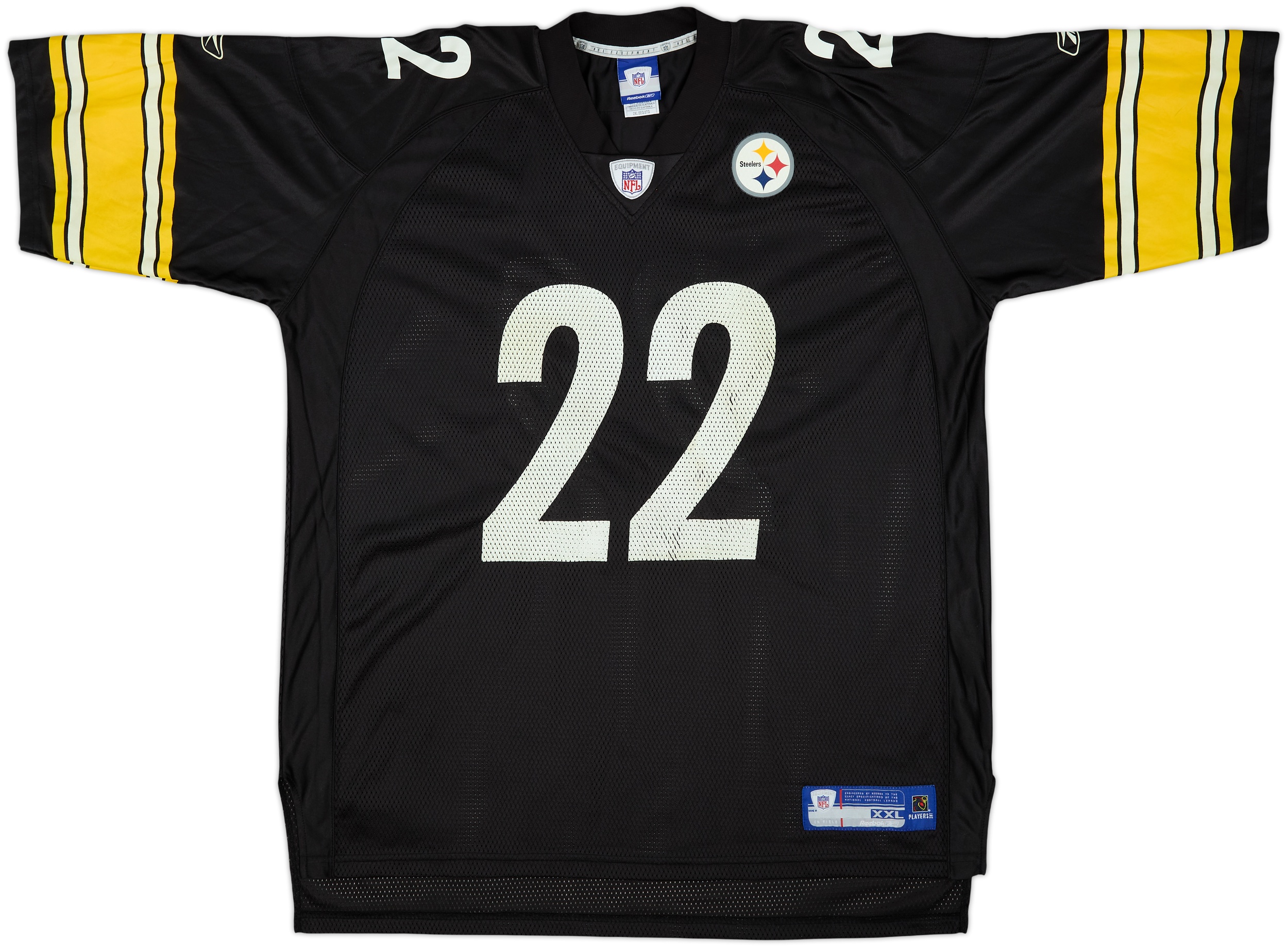 ポルディサイン入りユニフォーム4xl 2005-06 Pittsburgh Steelers Staley #22 Reebok On Field Home Jersey