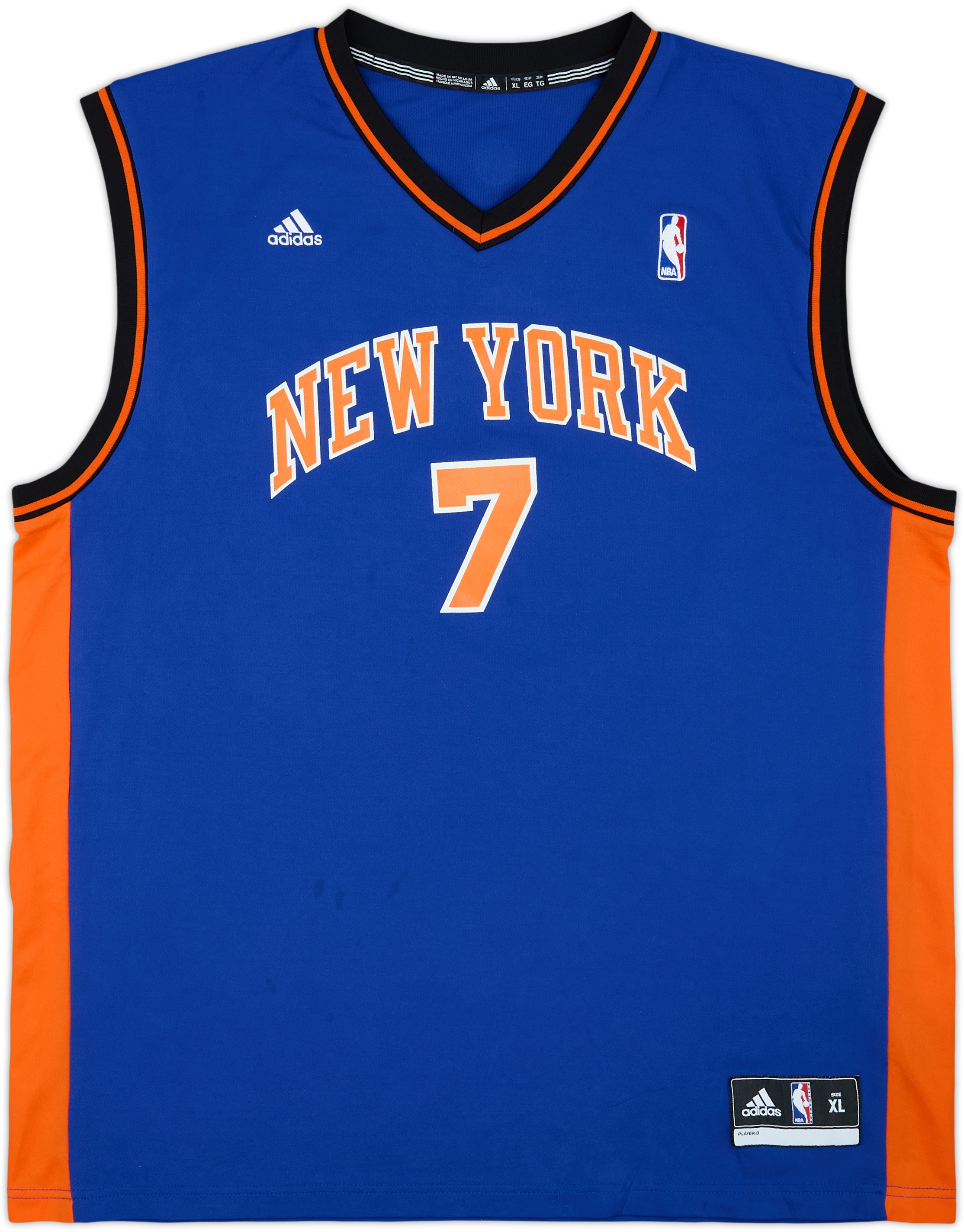 2011-12 New York Knicks Anthony #7 adidas Away Jersey - 8/10 - (XL)