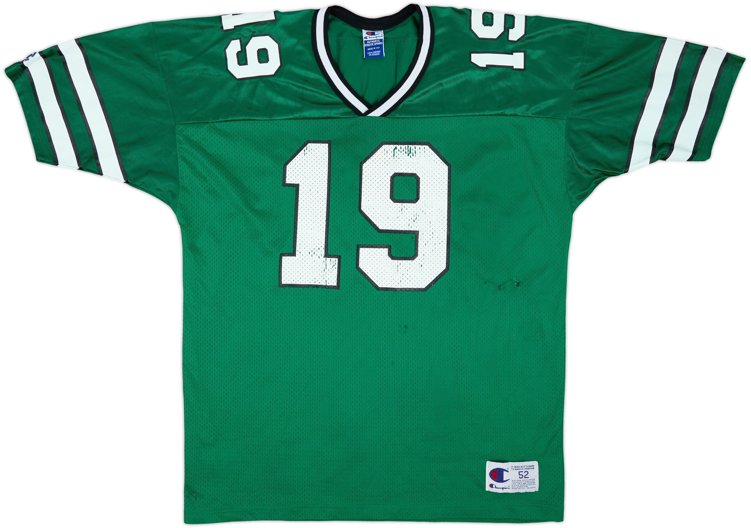 1996-97 New York Jets Johnson #19 Champion Home Jersey - 7/10 - (XXL)