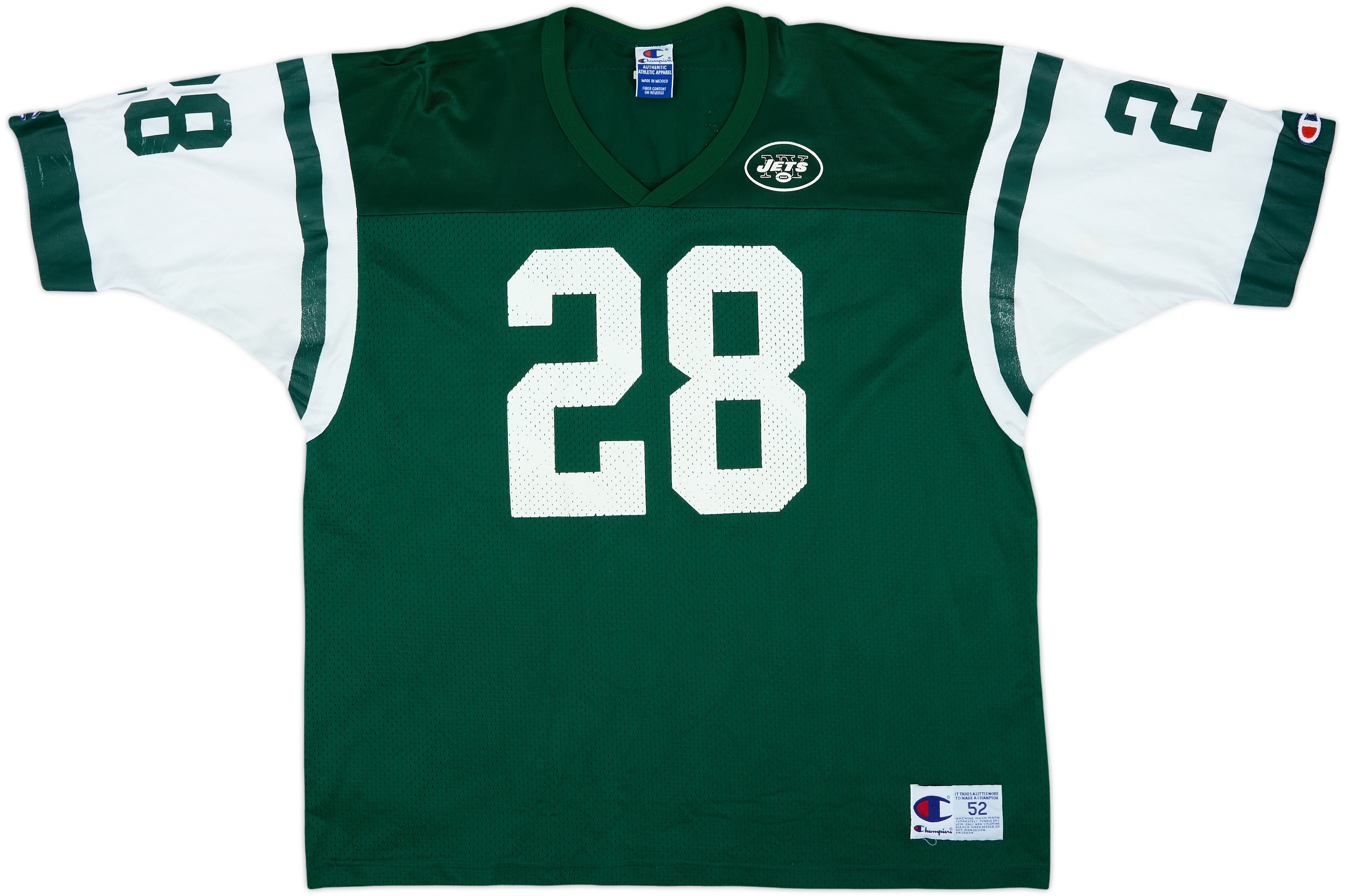 1998-00 New York Jets Martin #28 Champion Home Jersey - 7/10 - (XXL)