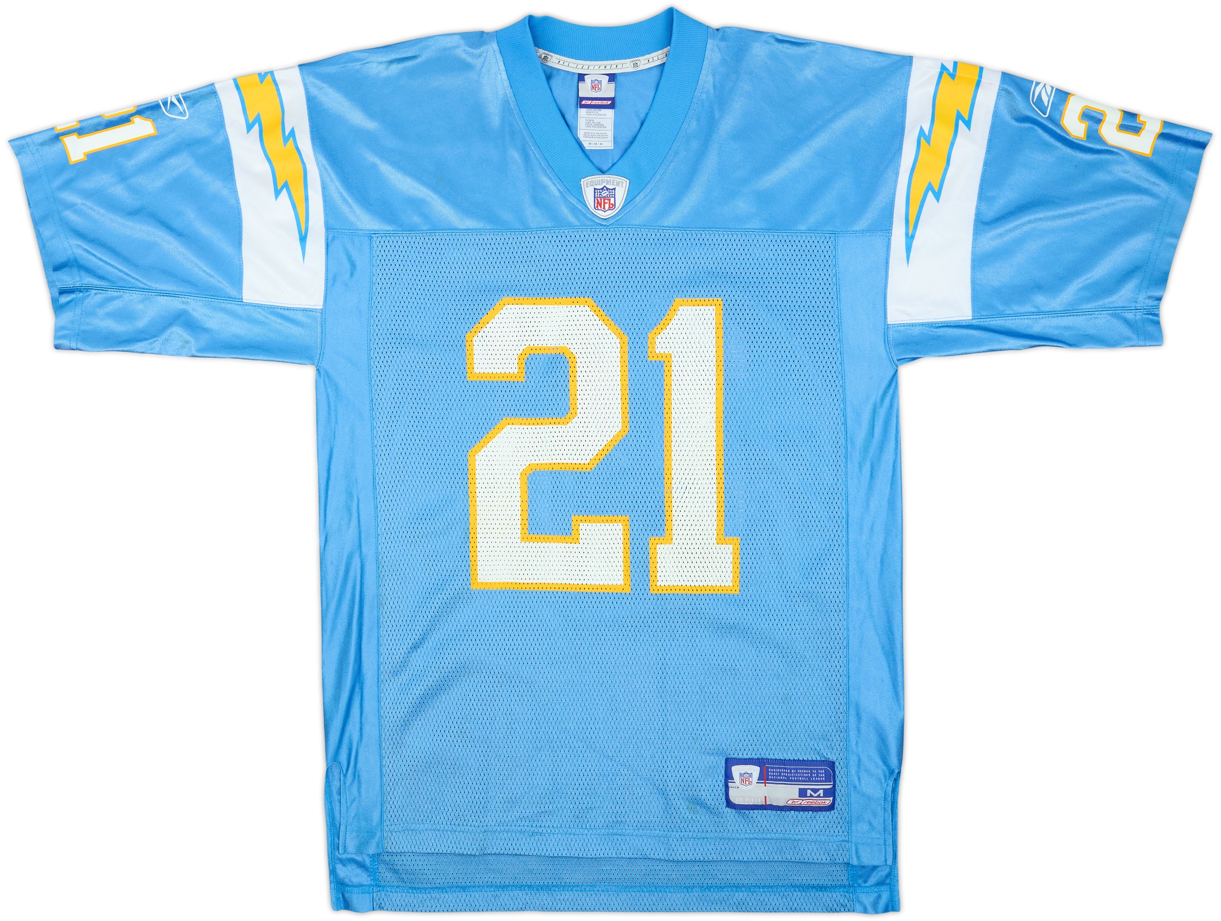 2002-04 San Diego Chargers Tomlinson #21 Reebok On Field Alternate