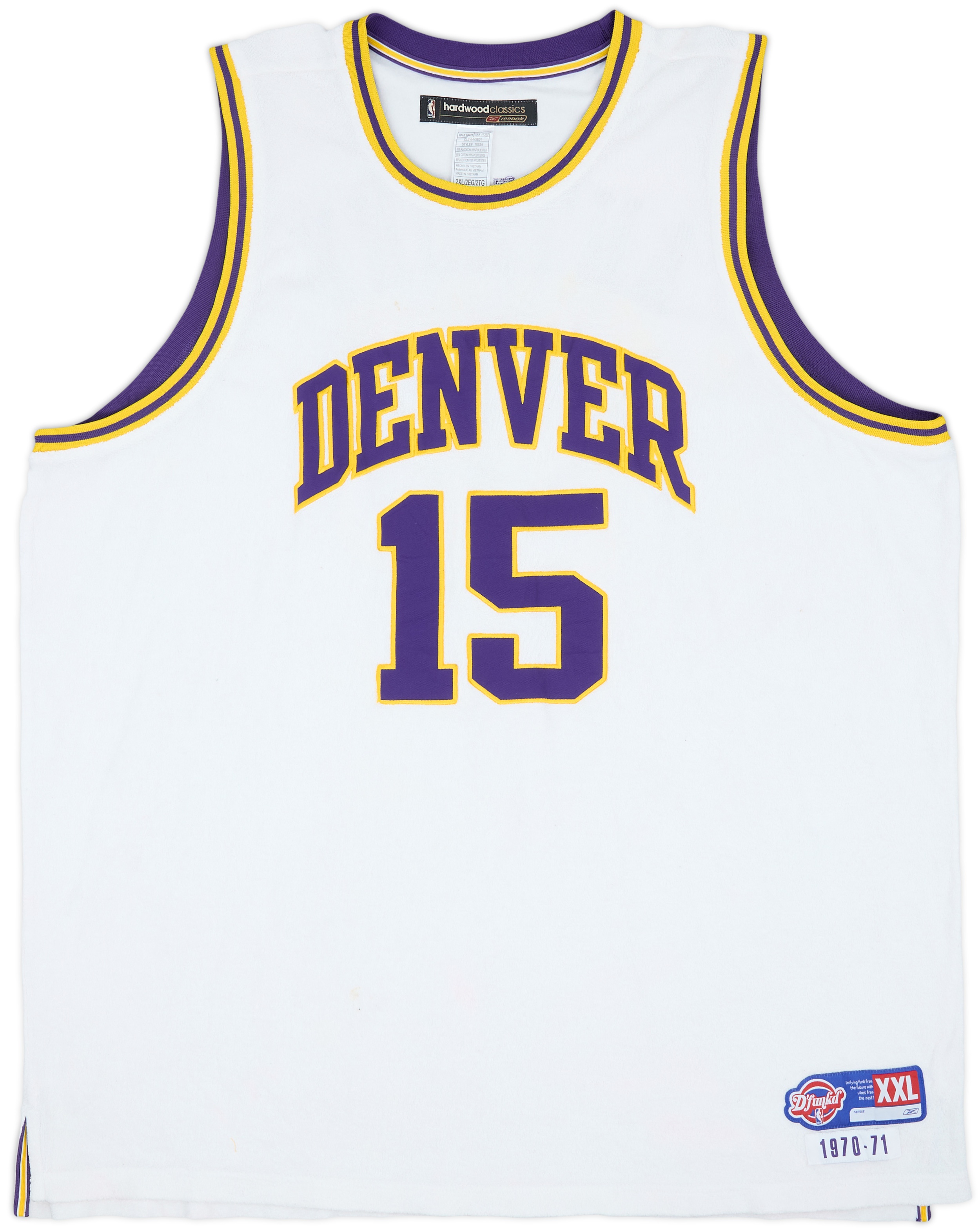 【極希少】Denver Nuggets Reebok カーメロ ユニフォーム 1970-71 Denver Nuggets Anthony #15 Reebok D'funkd Hardwood