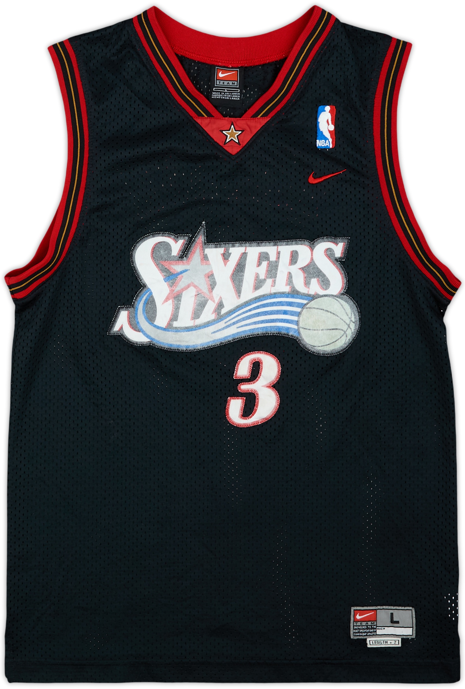 2000-04 Philadelphia 76ers Iverson #3 Nike Swingman Away Jersey