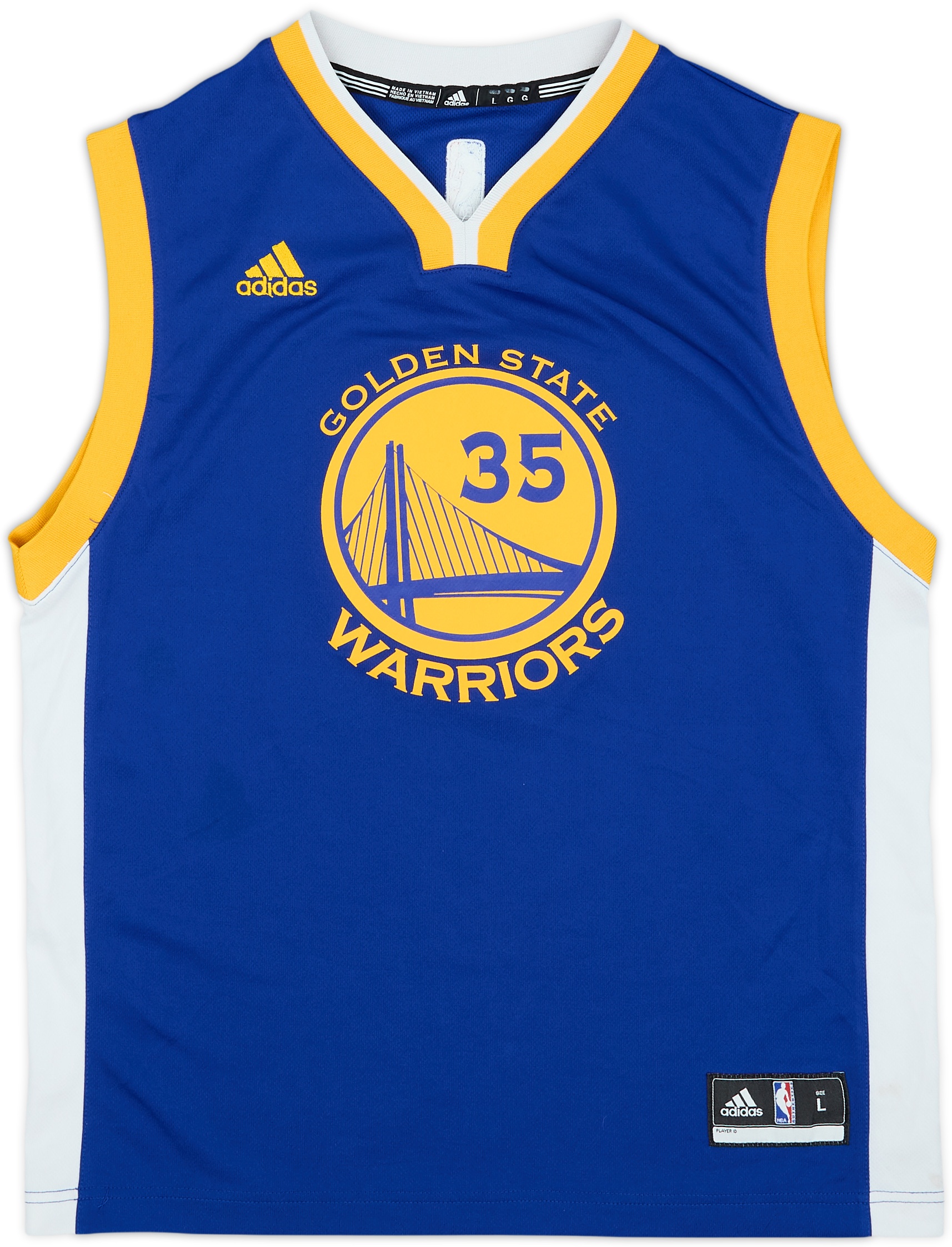 2016-17 Golden State Warriors Durant #35 adidas Away Jersey - 9/10