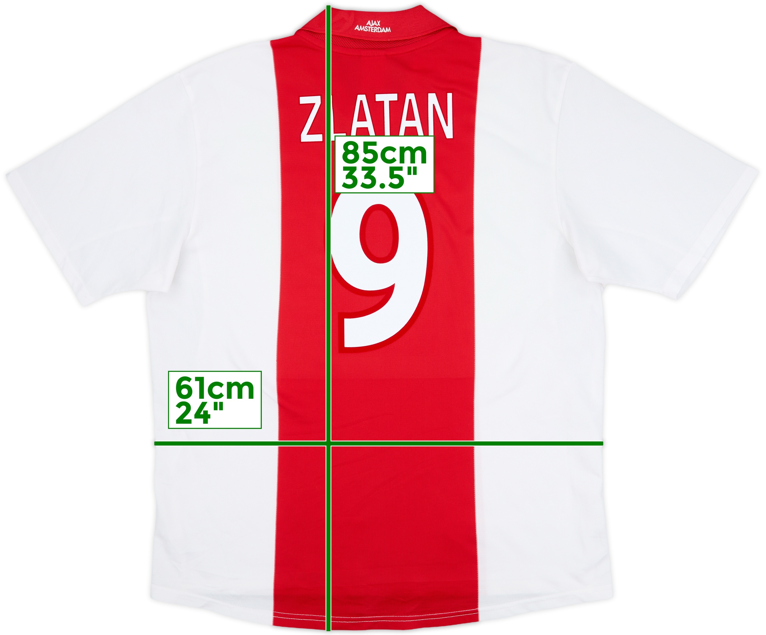 2001-02 Ajax Home Shirt Zlatan #9 - 8/10 - (XL)