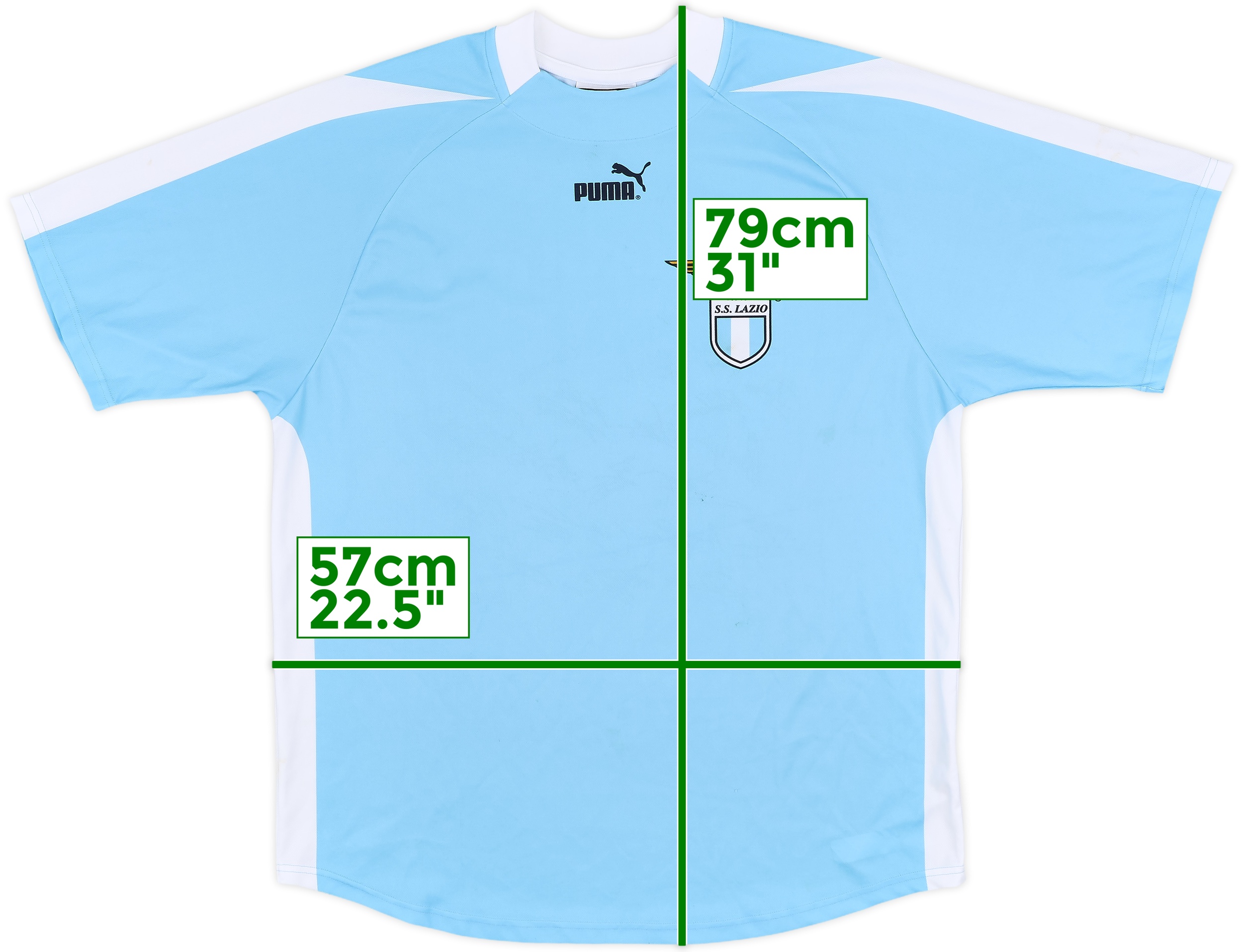 PUMA S.S. Lazio 100周年記念シャツ XL 2008-09 Lazio Home Shirt - 9/10 - (3XL)