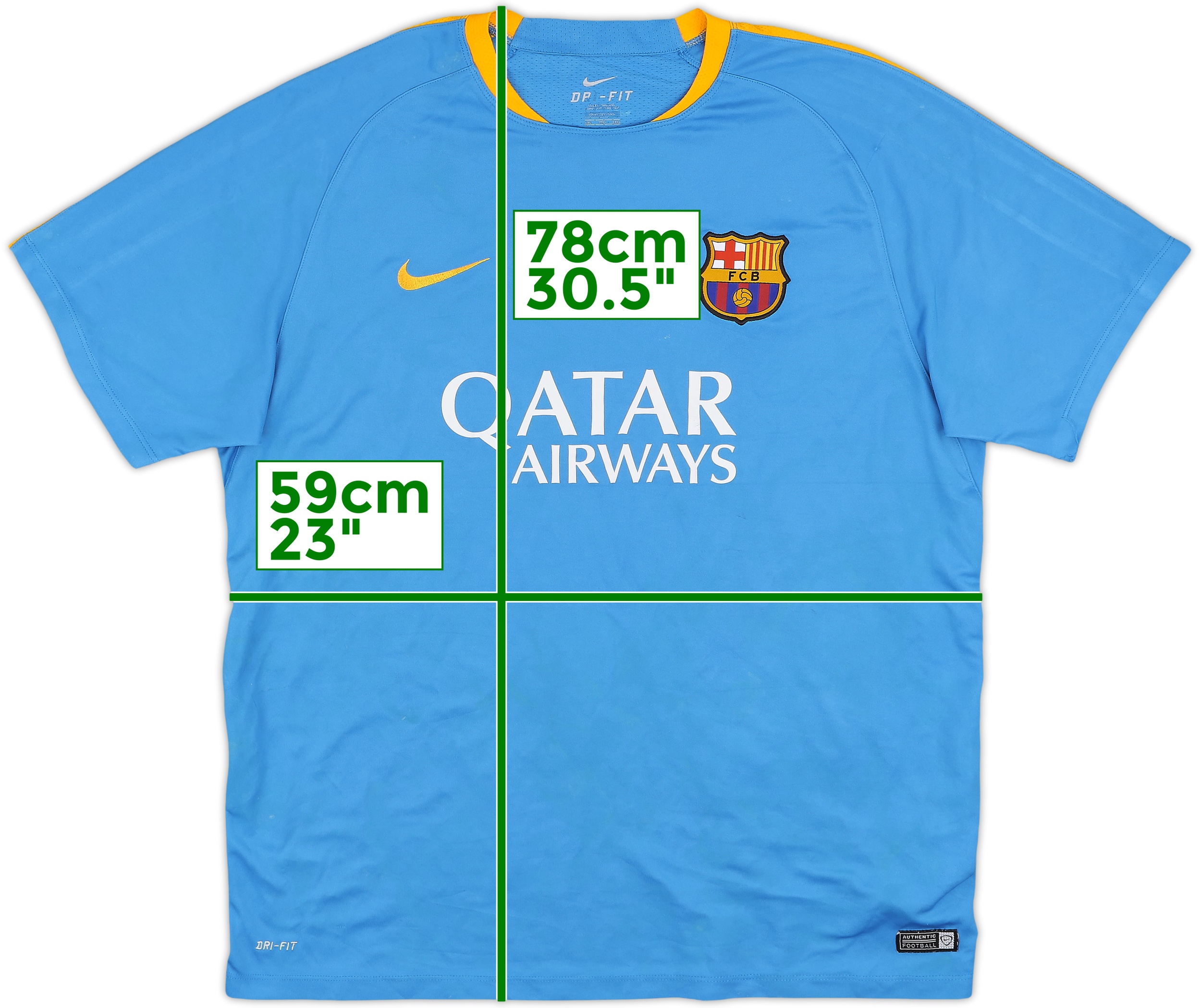 FC Barcelona Nike 2015 オーセンティックシャツ Authentic Nike FC Barcelona 2015/2016 Football Soccer Jersey