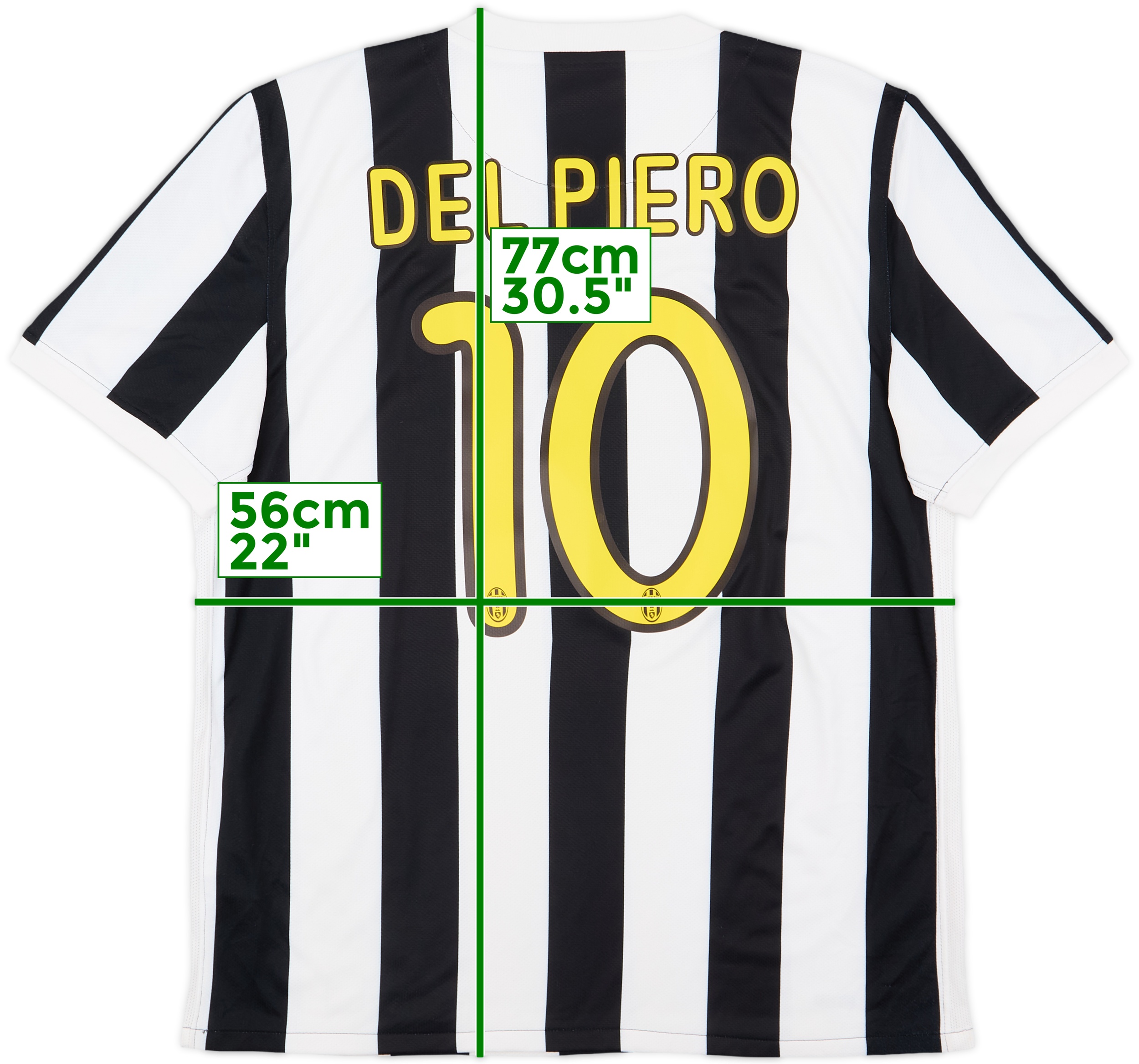 2009-10 Juventus Home Shirt Del Piero #10 - 7/10 - (L)