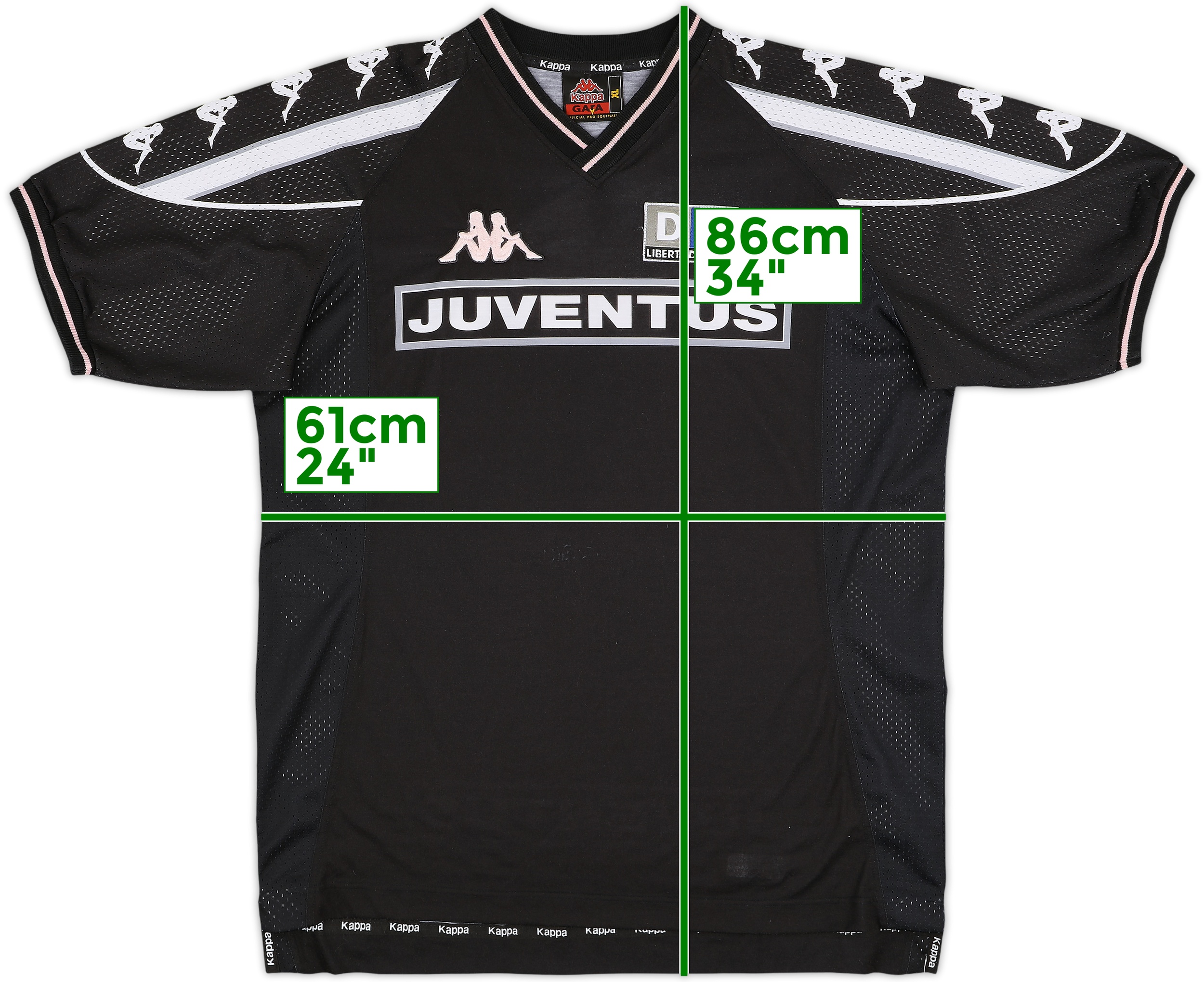 Juventus Kappa サッカーシャツ 1997-98 Juventus Kappa 1/4 Zip Track Jacket - 8/10 - (S)