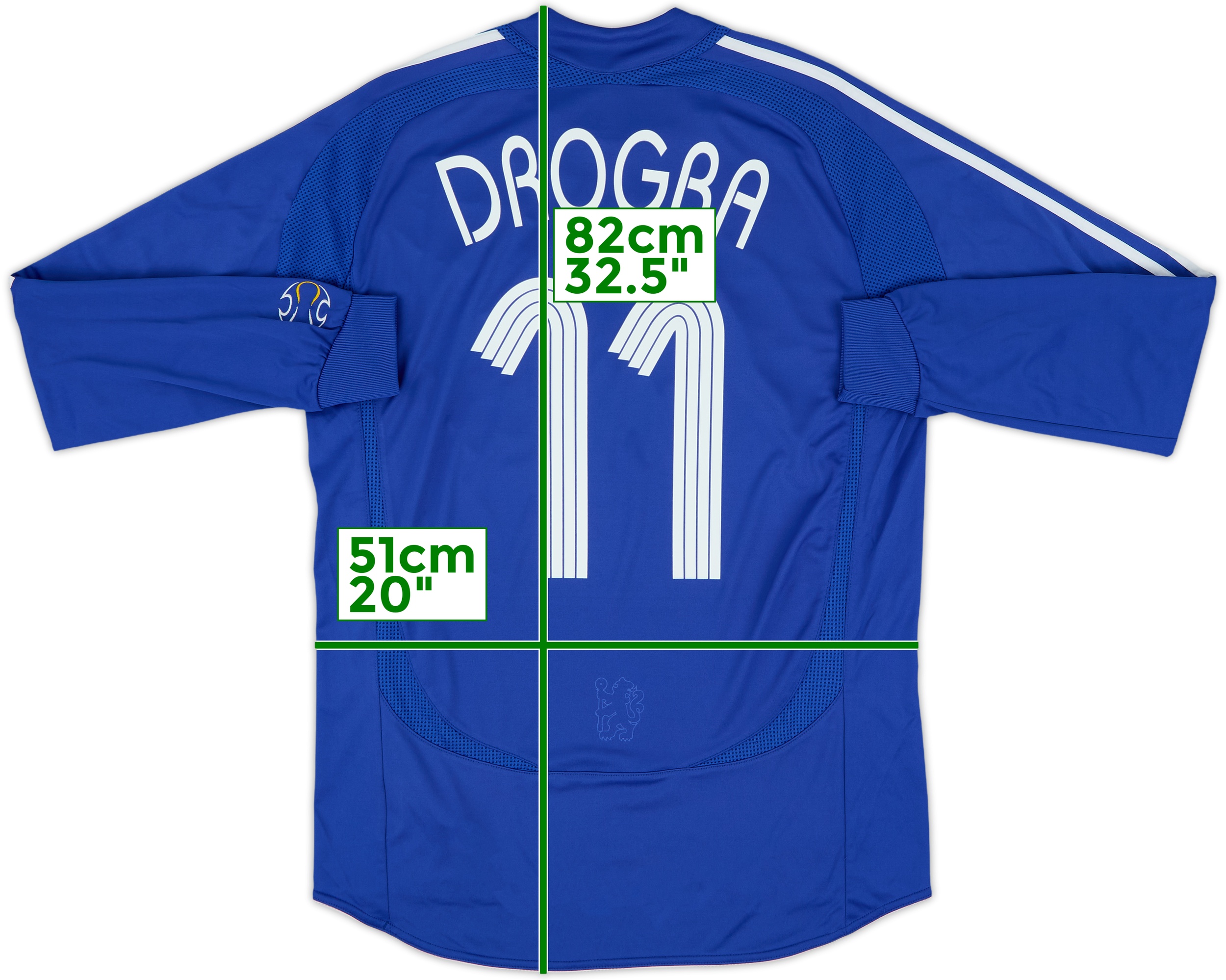 Chelsea FC Drogba 11番シャツ 2008-09 Chelsea Home Shirt Drogba #11 - 7/10 - (M)