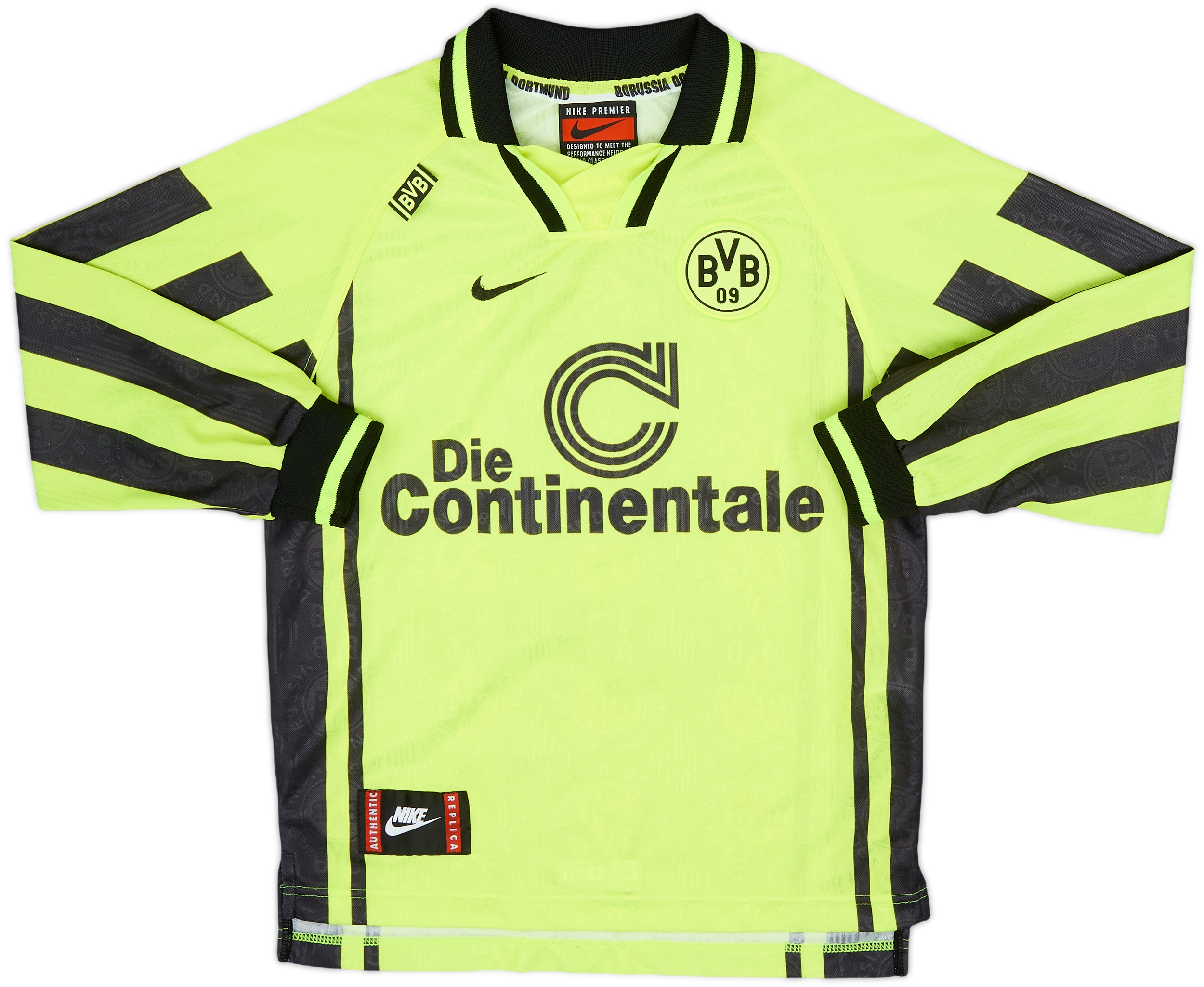 Dortmund 97 sammer ザマー  ユニフォーム NIKE 1996/97 Sammer #6 Borussia Dortmund Vintage Nike Home