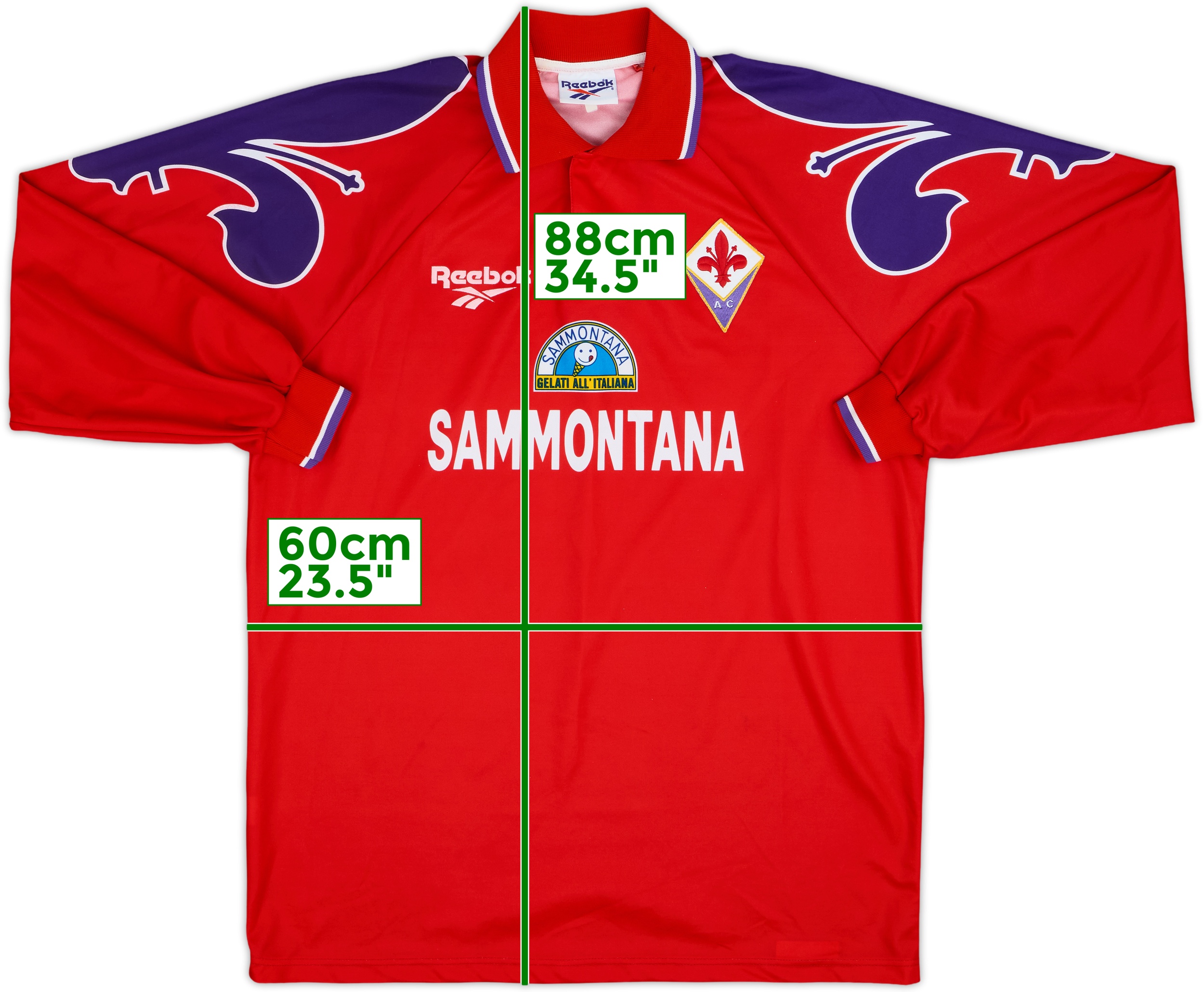 正規97-98FILA Fiorentina L/S BATISTUTA#9】 Gabriel Batistuta