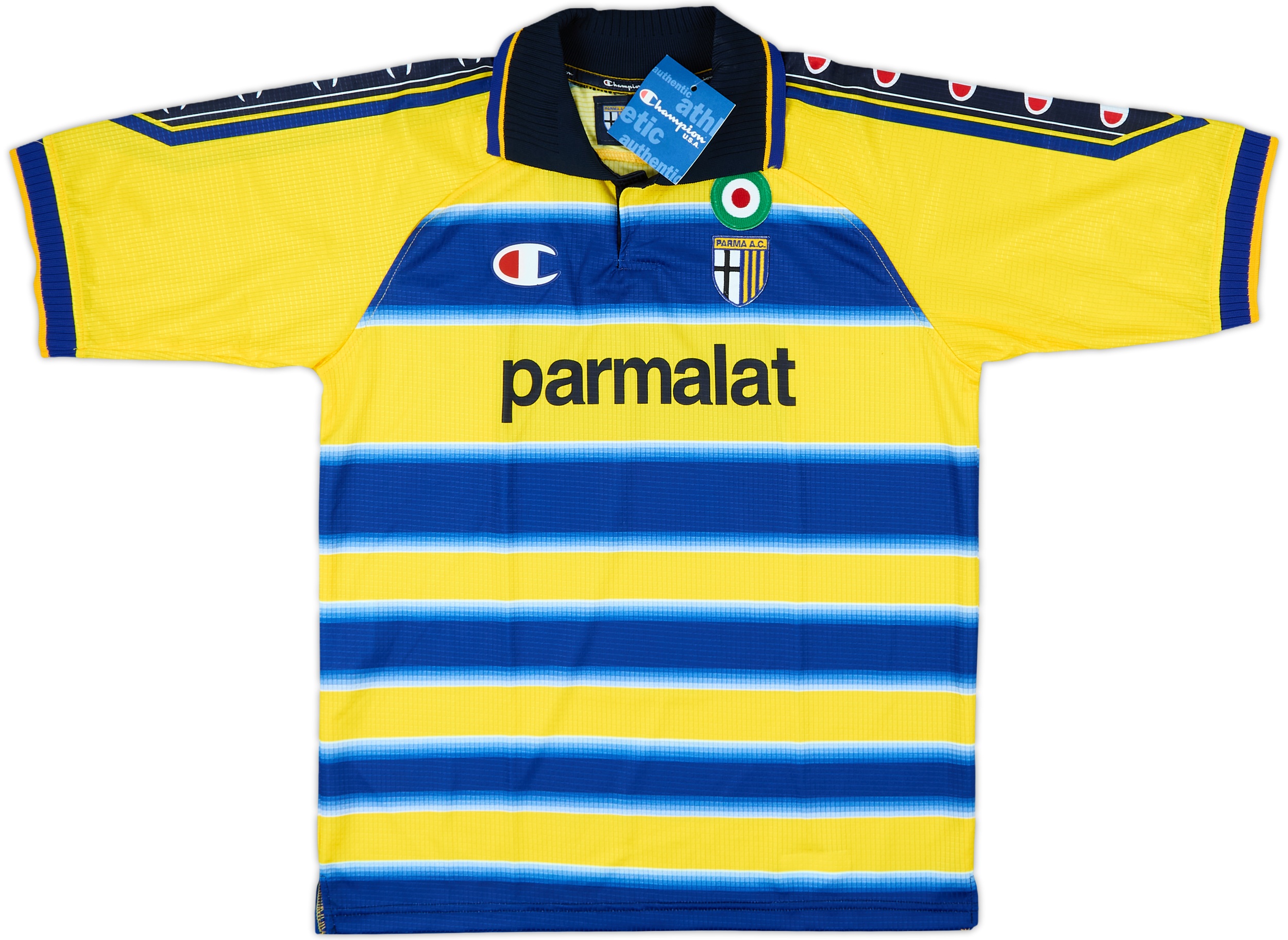 Maillot Domicile AC Parma 1999-2000 - Buffon N°1 - Marque Champion - Taille S à XXL - Neuf Avec étiquettes