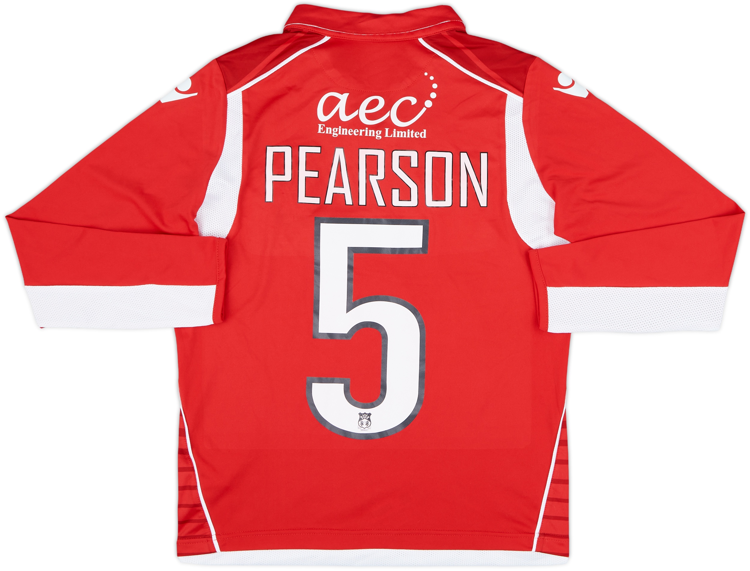 2017-18 Wrexham Home L/S Shirt Pearson #5 - 7/10 - (XS)
