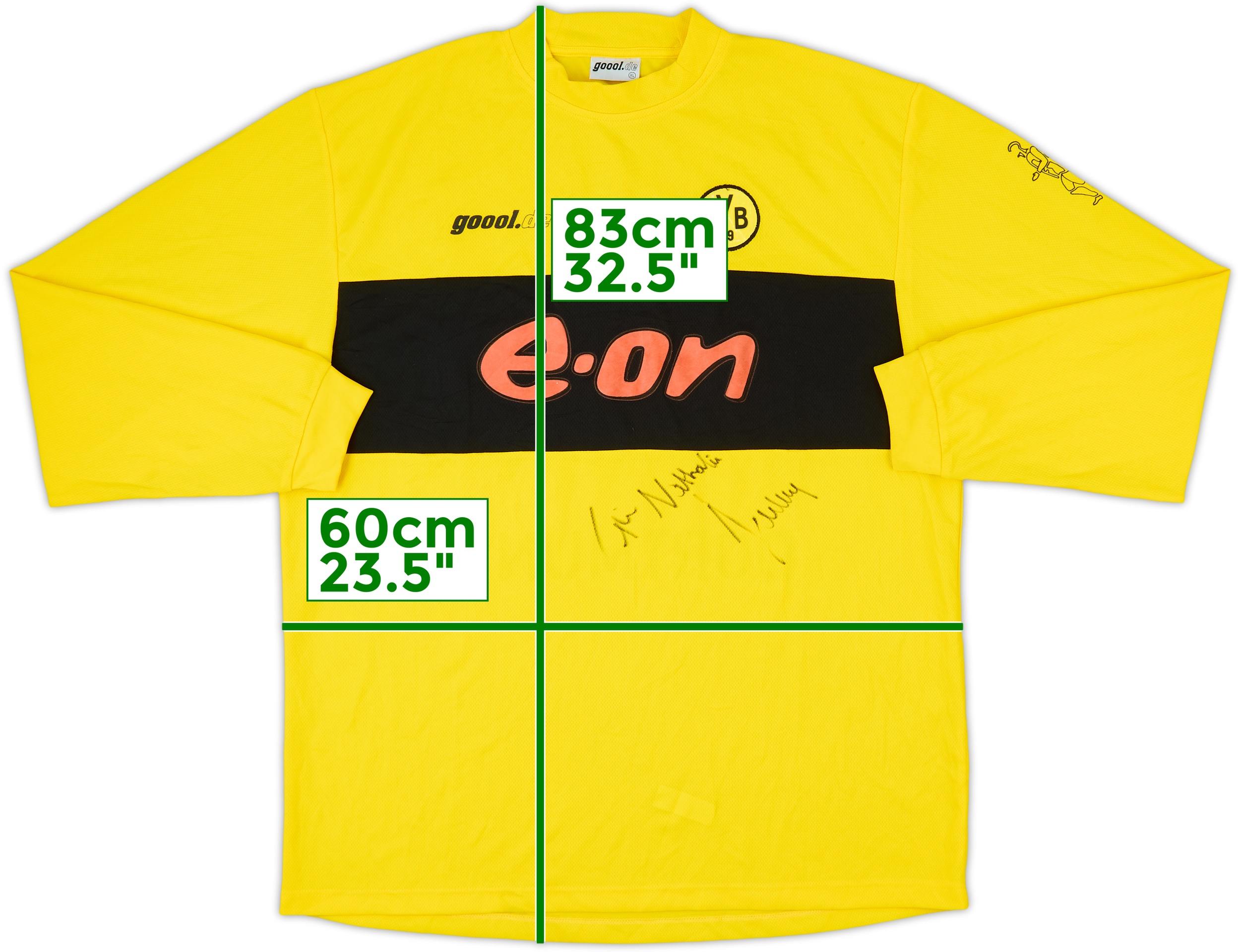 2002-03 Borussia Dortmund Signed Home L/S Shirt - 5/10 - (XL)