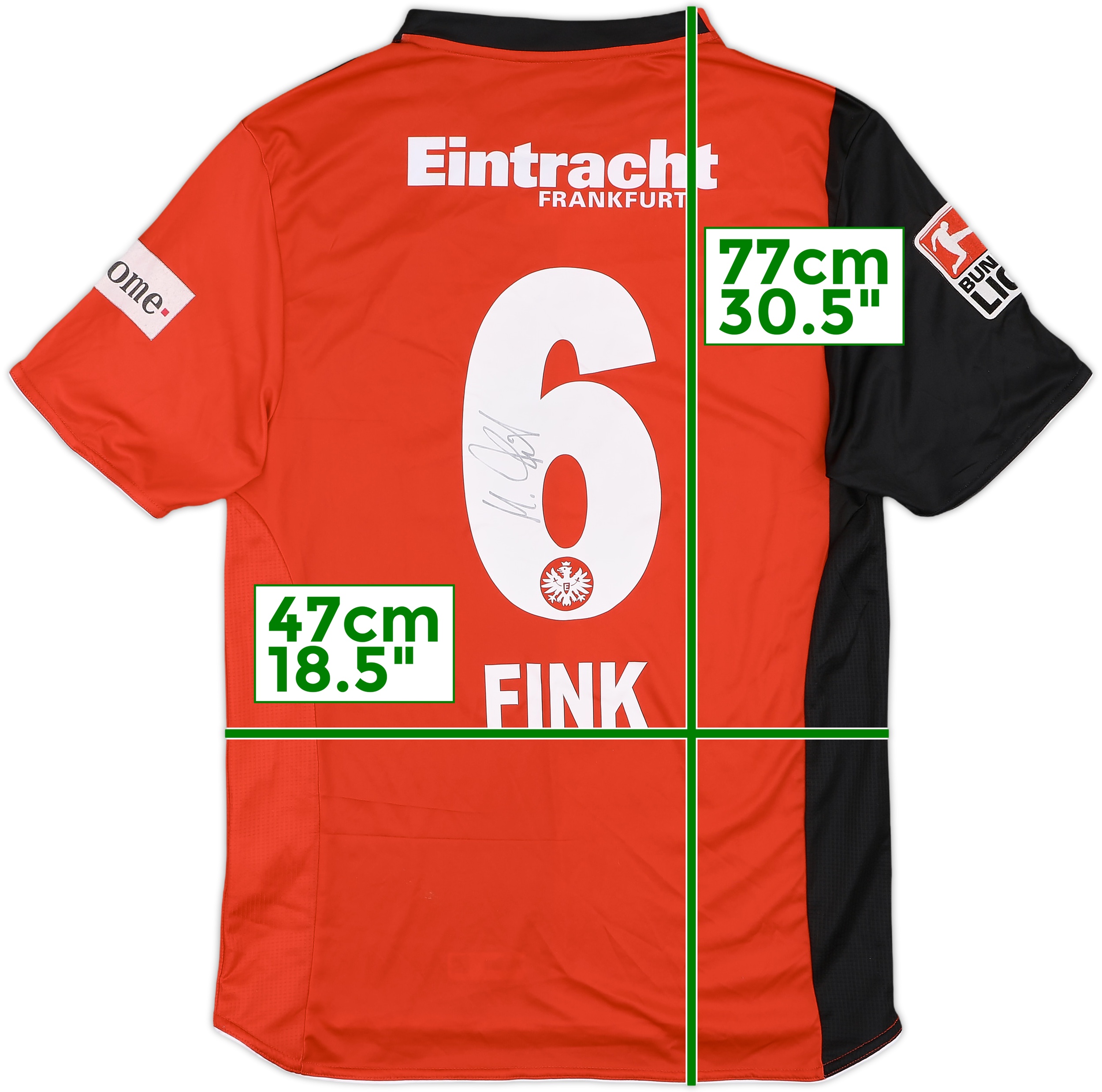 Eintracht Frankfurt長袖 JAKO 背番号11 CHA XL Eintracht Frankfurt 2007-2008 JAKO Jersey LICHER Football