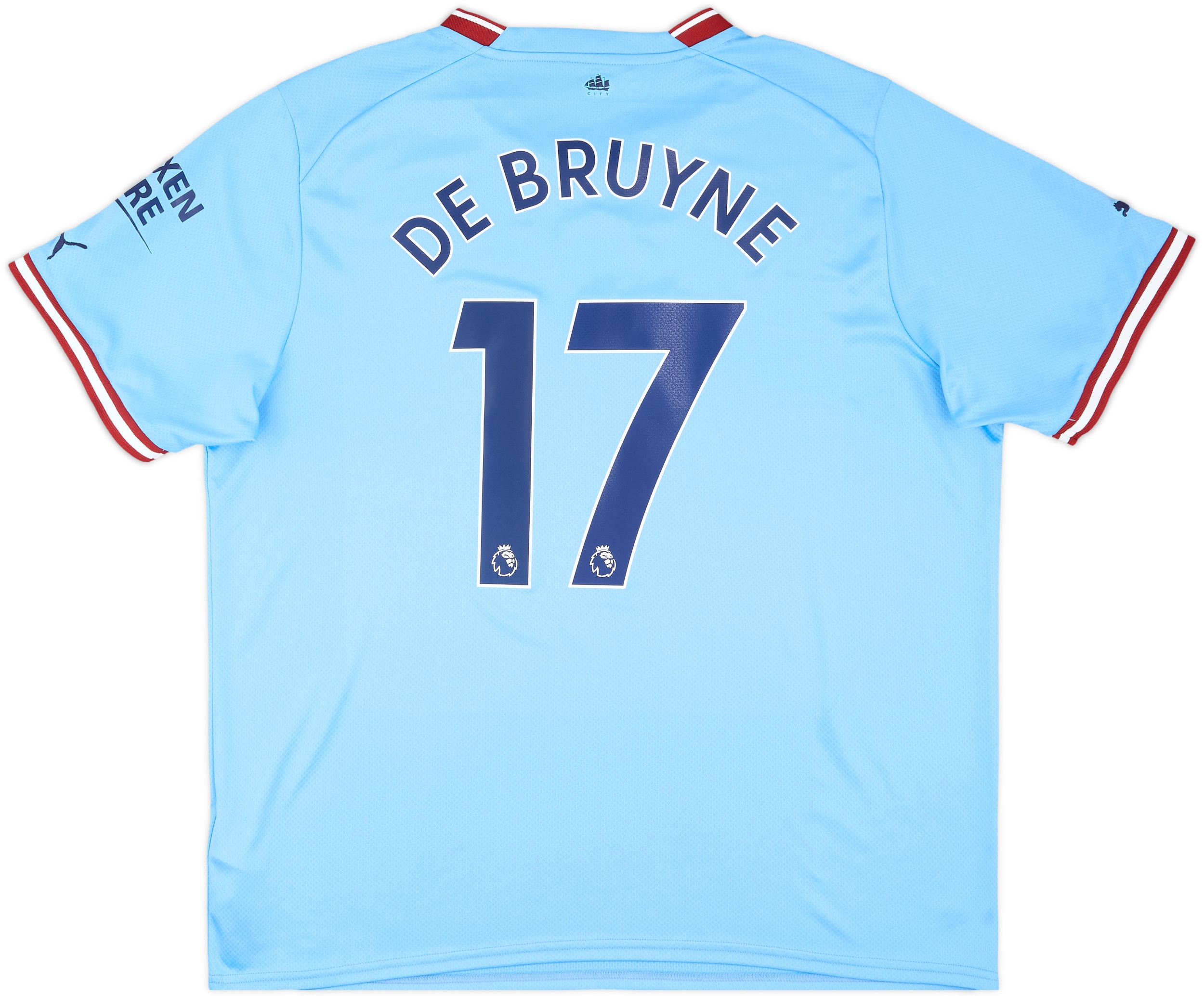 2022-23 Manchester City Home Shirt De Bruyne #17 - 7/10 - (XXL)