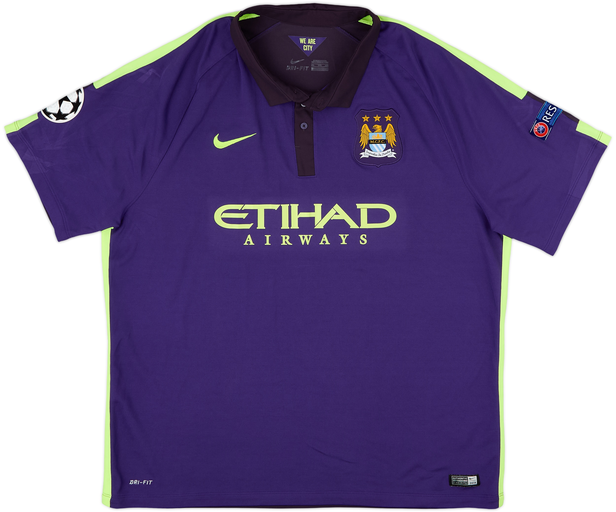 2014-15 Manchester City Third Shirt - 7/10 - (3XL)