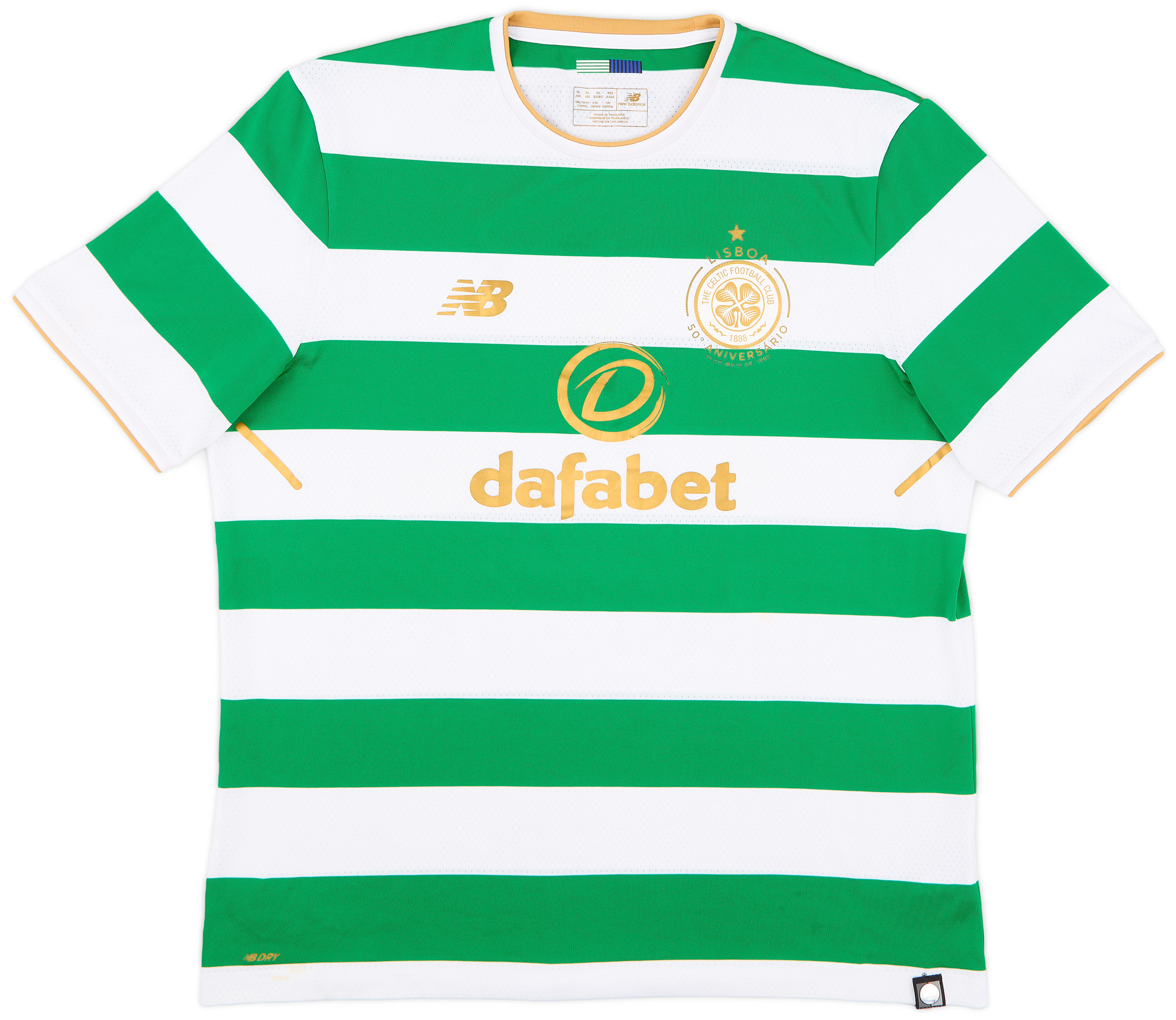 2017-18 Celtic 'Lisbon Lions 50th Anniversary' Home Shirt - 6/10 - (XL)