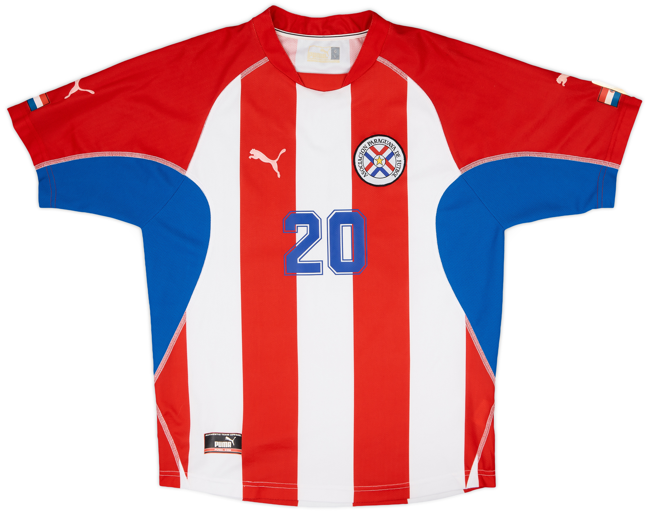 2002-04 Paraguay Home Shirt #20 - 9/10 - (L)