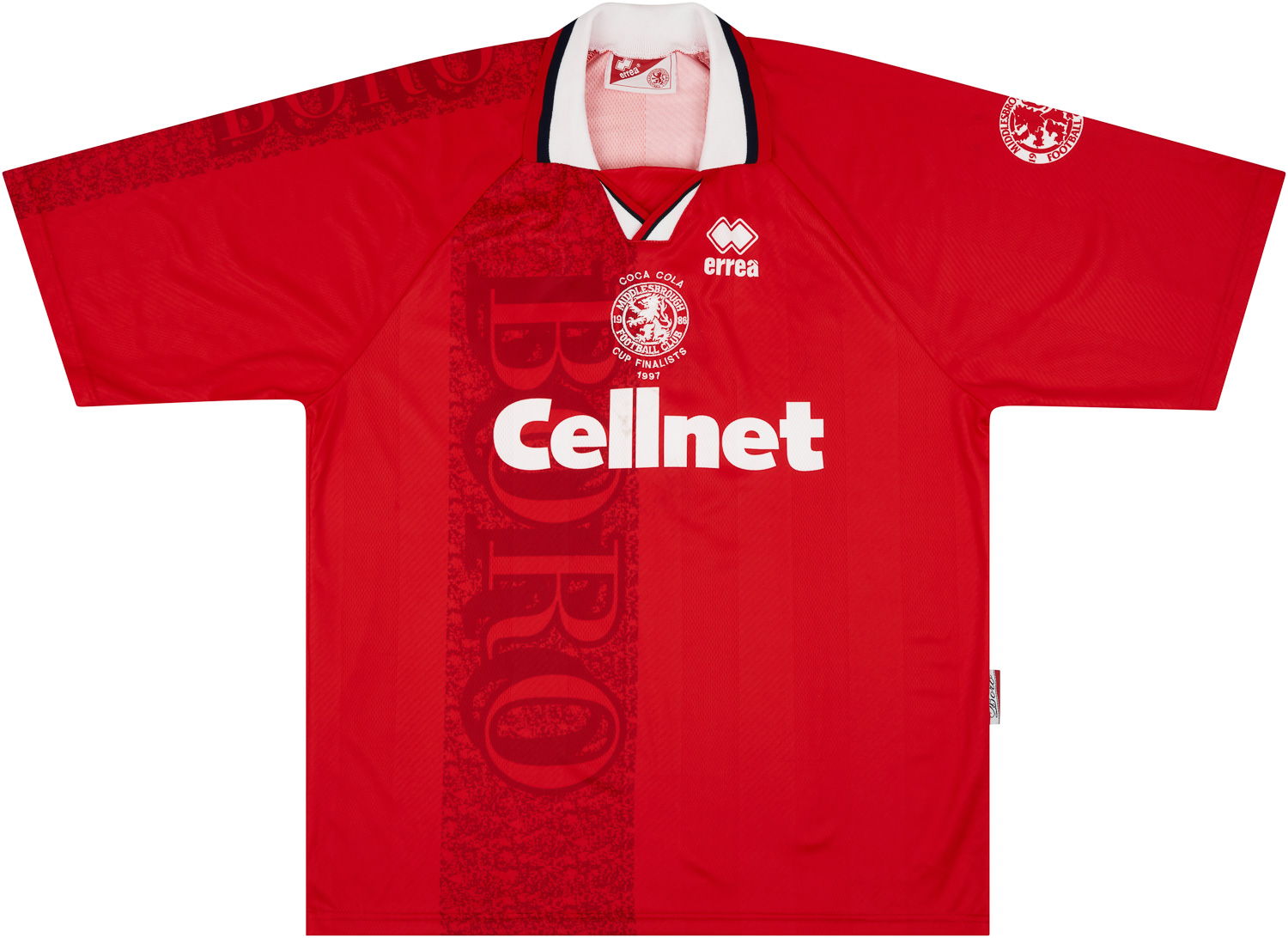 199697 Middlesbrough Player Issue League Cup Final Home Shirt Morris 26