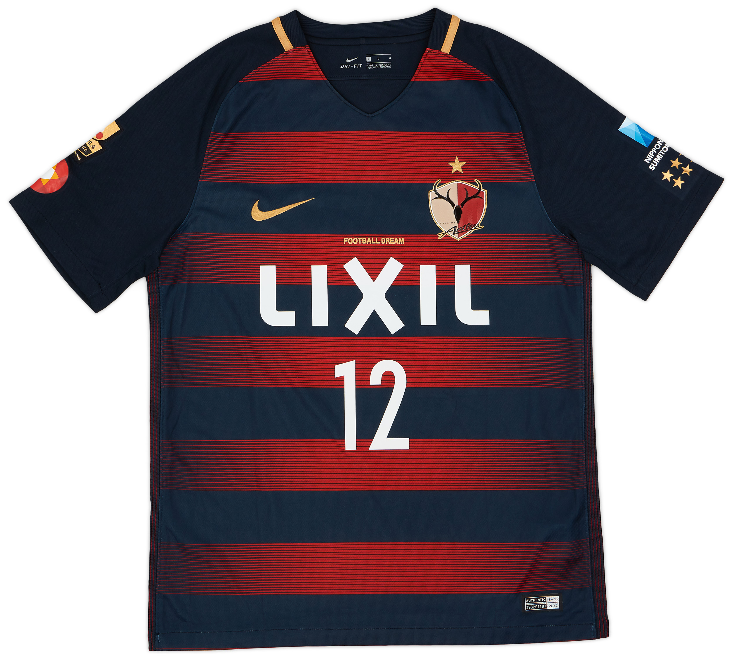 Kashima Antlers DRI-FIT シャツ XL 2019 Kashima Antlers Home Jersey J. league Soccer Shirt Size