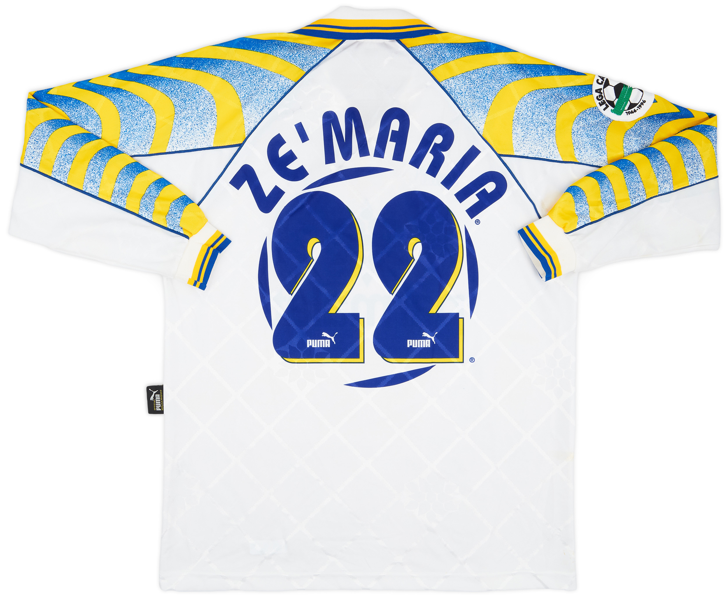 1996-97 Parma Match Worn Home L/S Shirt Ze Maria #22