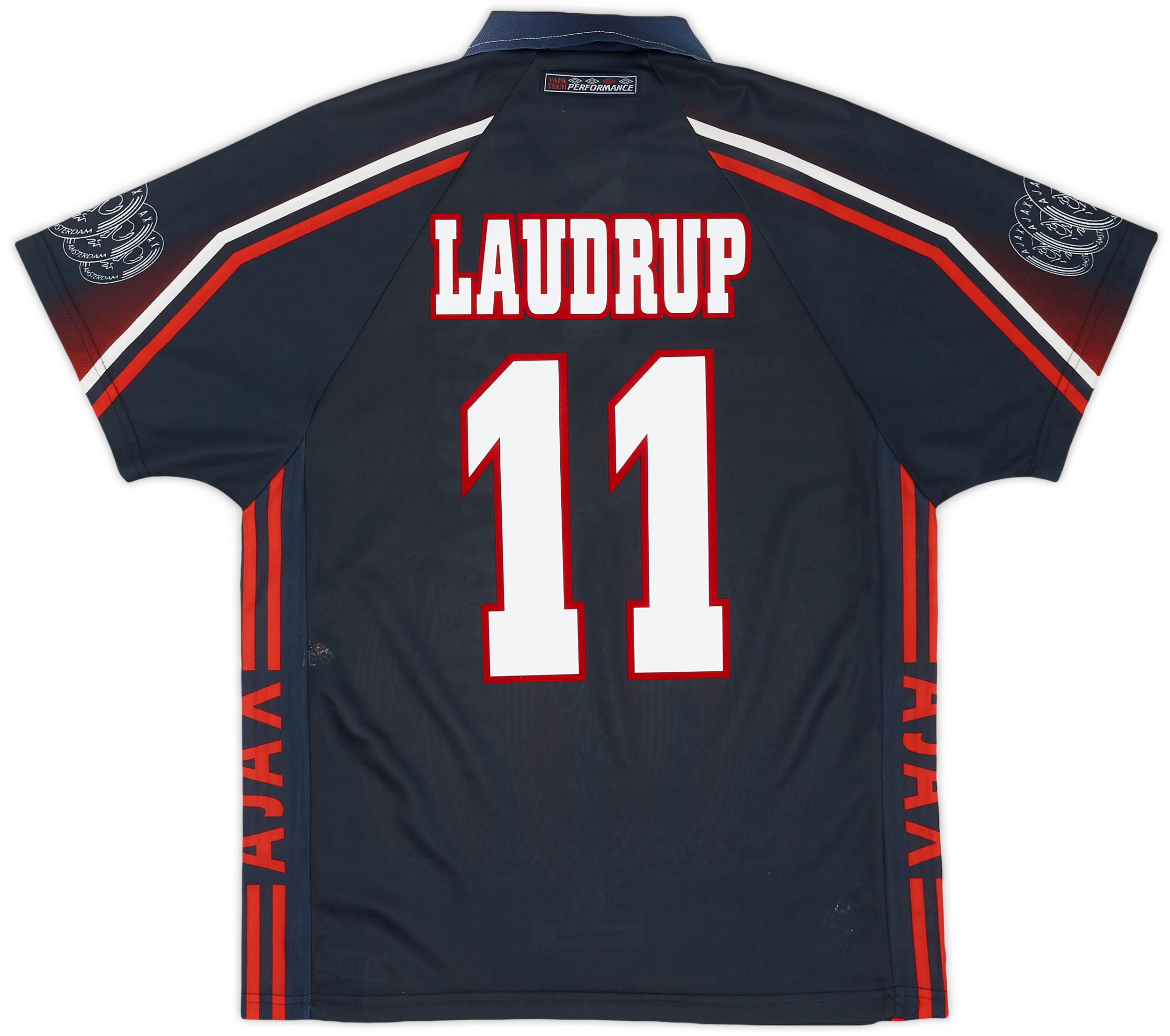 1997-98 Ajax Away Shirt Laudrup #11 - 9/10 - (M)