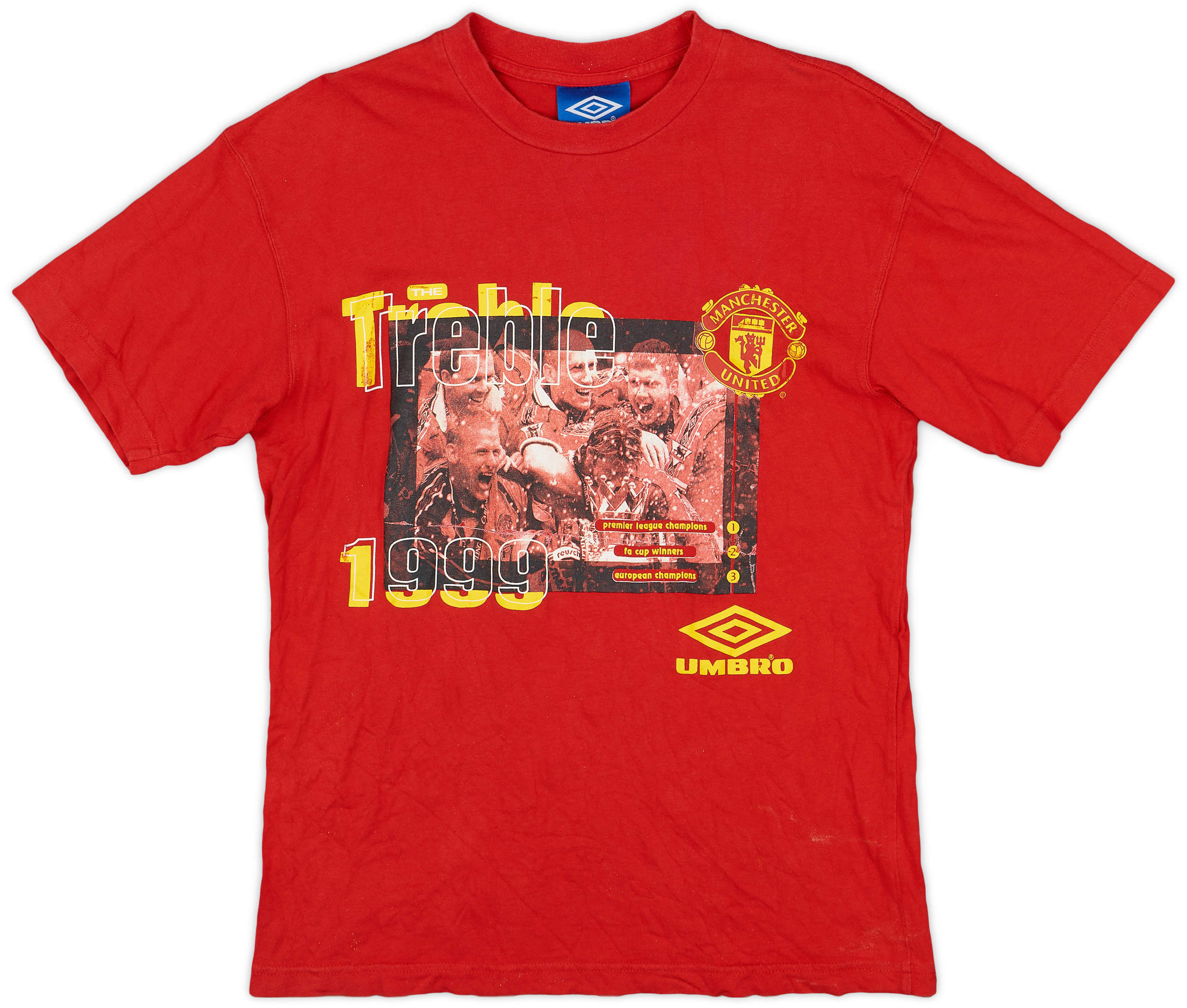新品 1999 Umbro Manchester United TREBLE T 1d69847b8099b646e73f7a7cbd953f